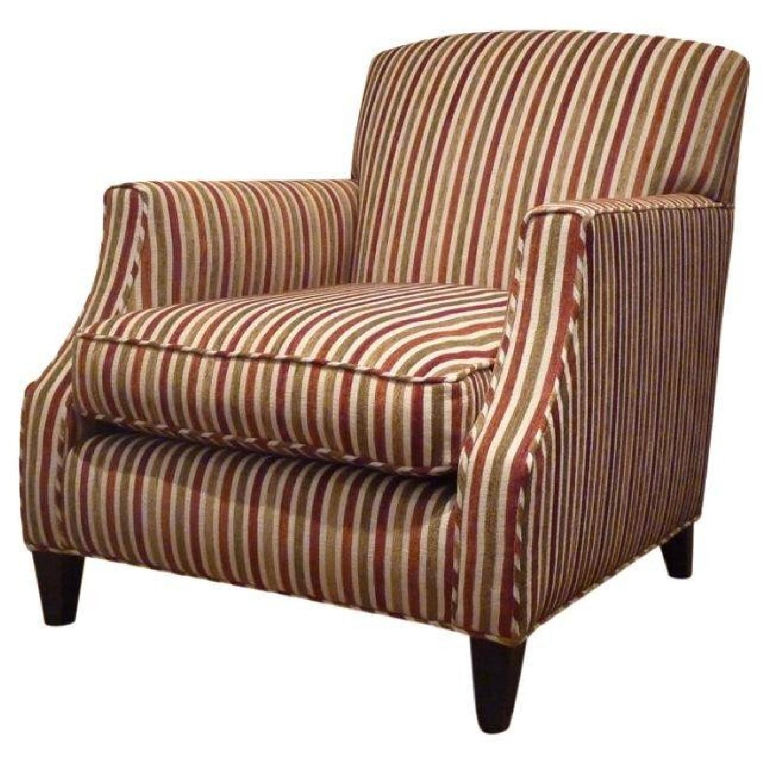 Crate & Barrel Striped Club Chair - image-0
