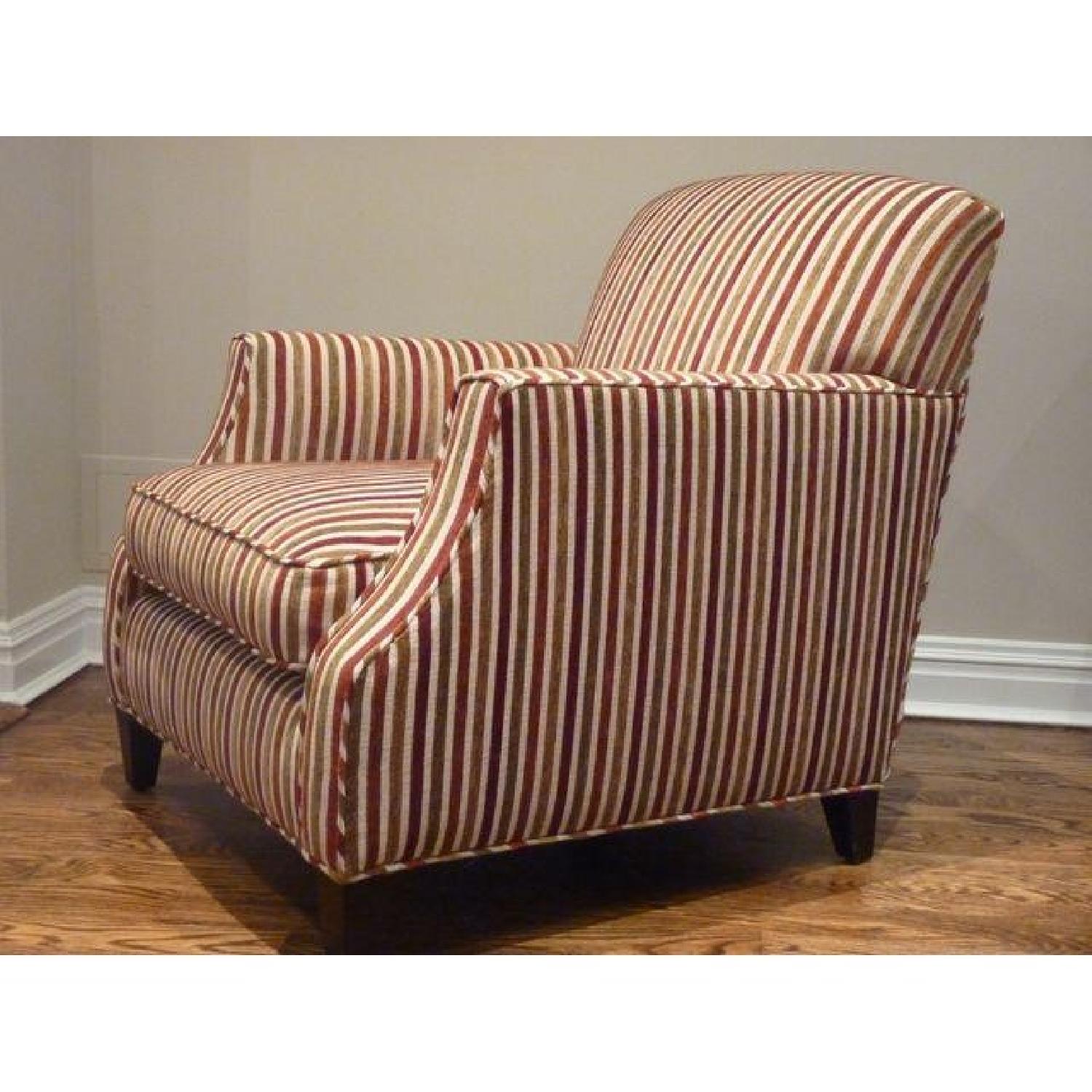 Crate & Barrel Striped Club Chair - image-2