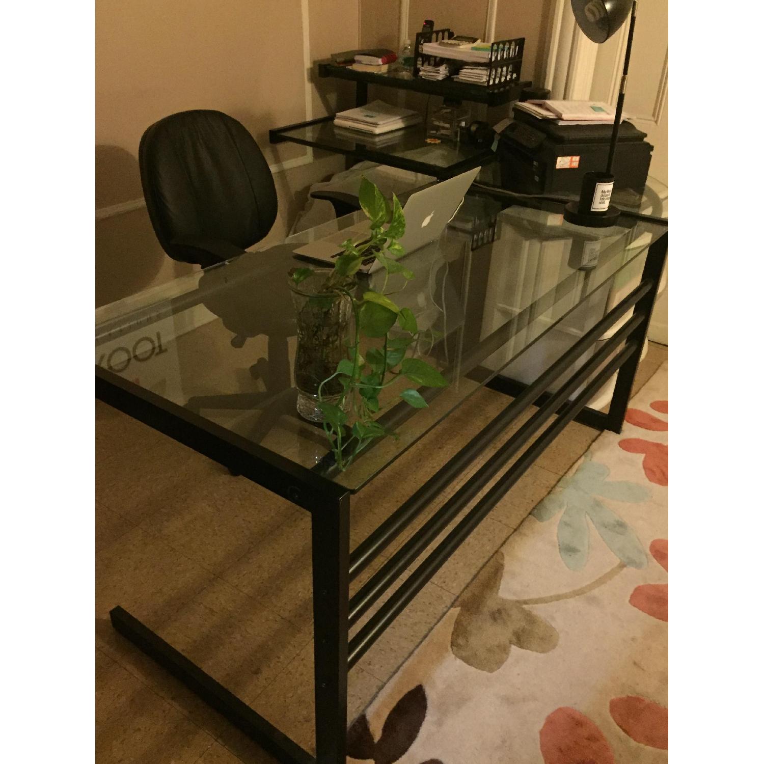 L-Shaped Glass Desk - image-3