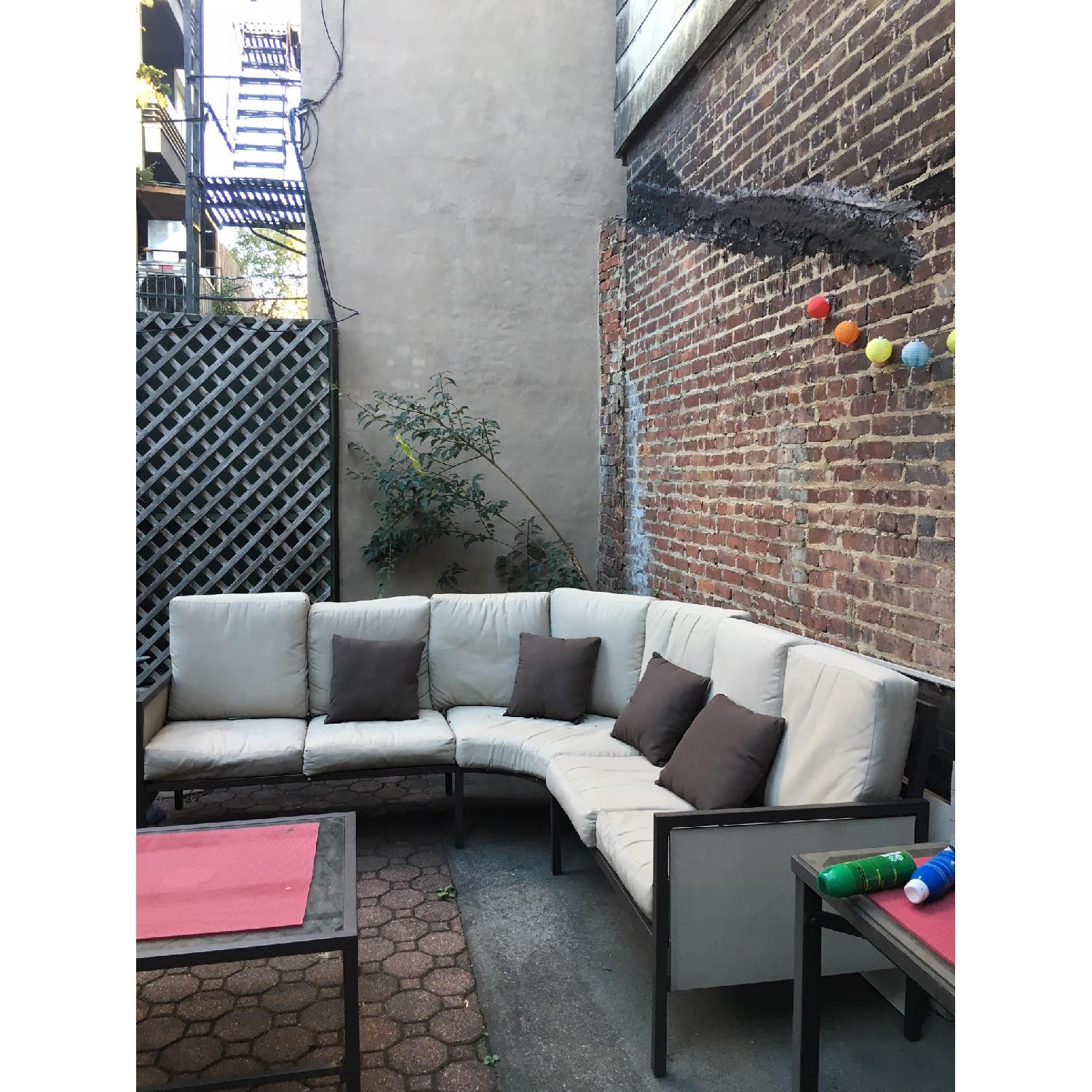 Outdoor Sectional Sofa + Coffee Table - image-2