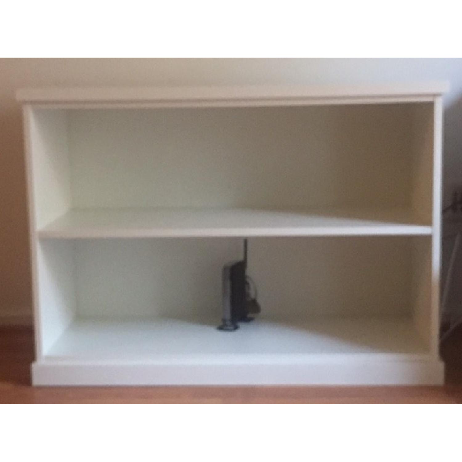 Pottery Barn Bedford 2-Shelf Bookcase IN Antique White - image-1