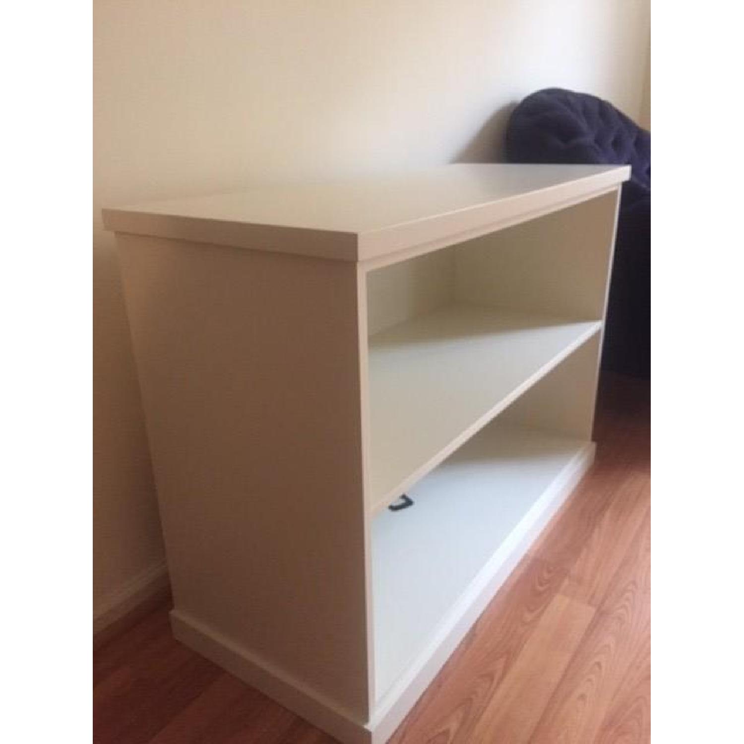 Pottery Barn Bedford 2-Shelf Bookcase IN Antique White - image-2