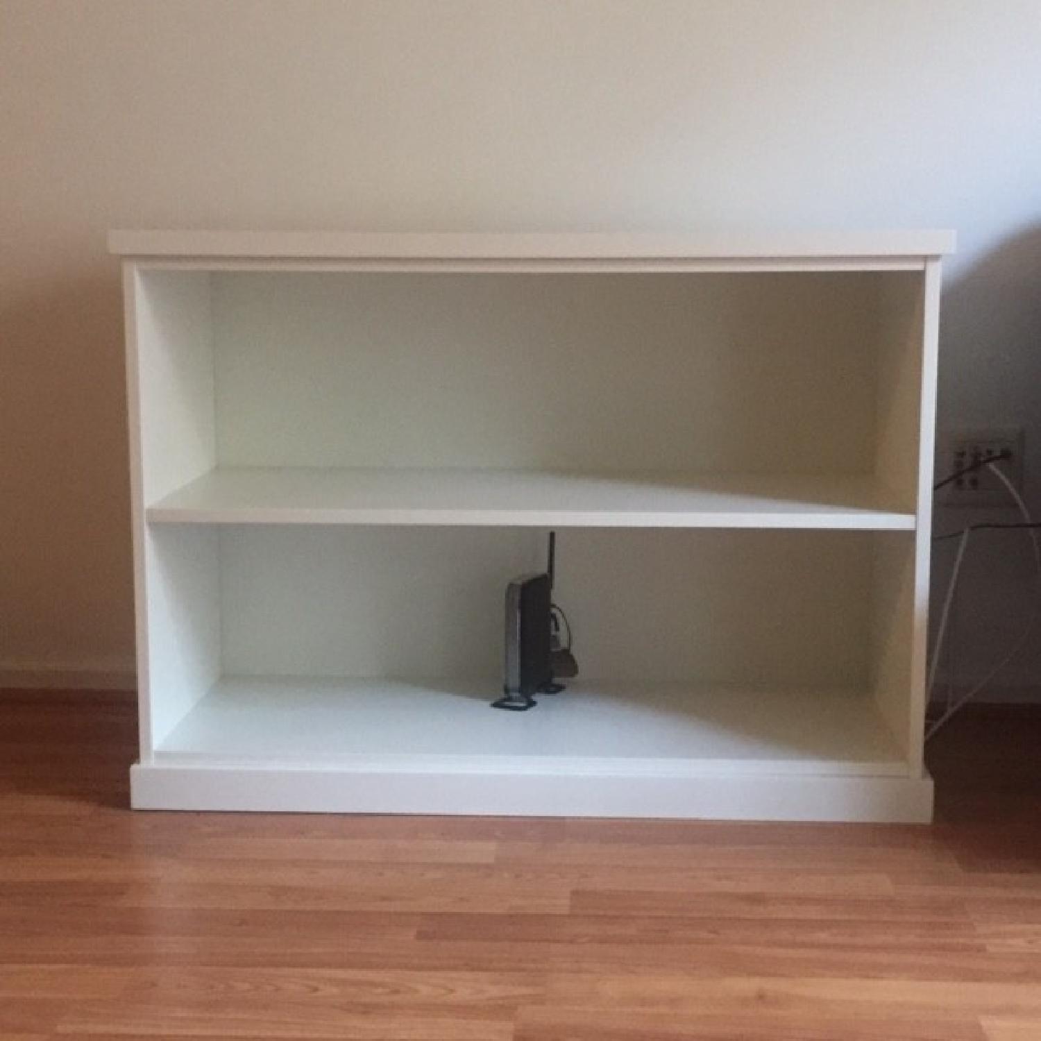 Pottery Barn Bedford 2-Shelf Bookcase IN Antique White - image-3