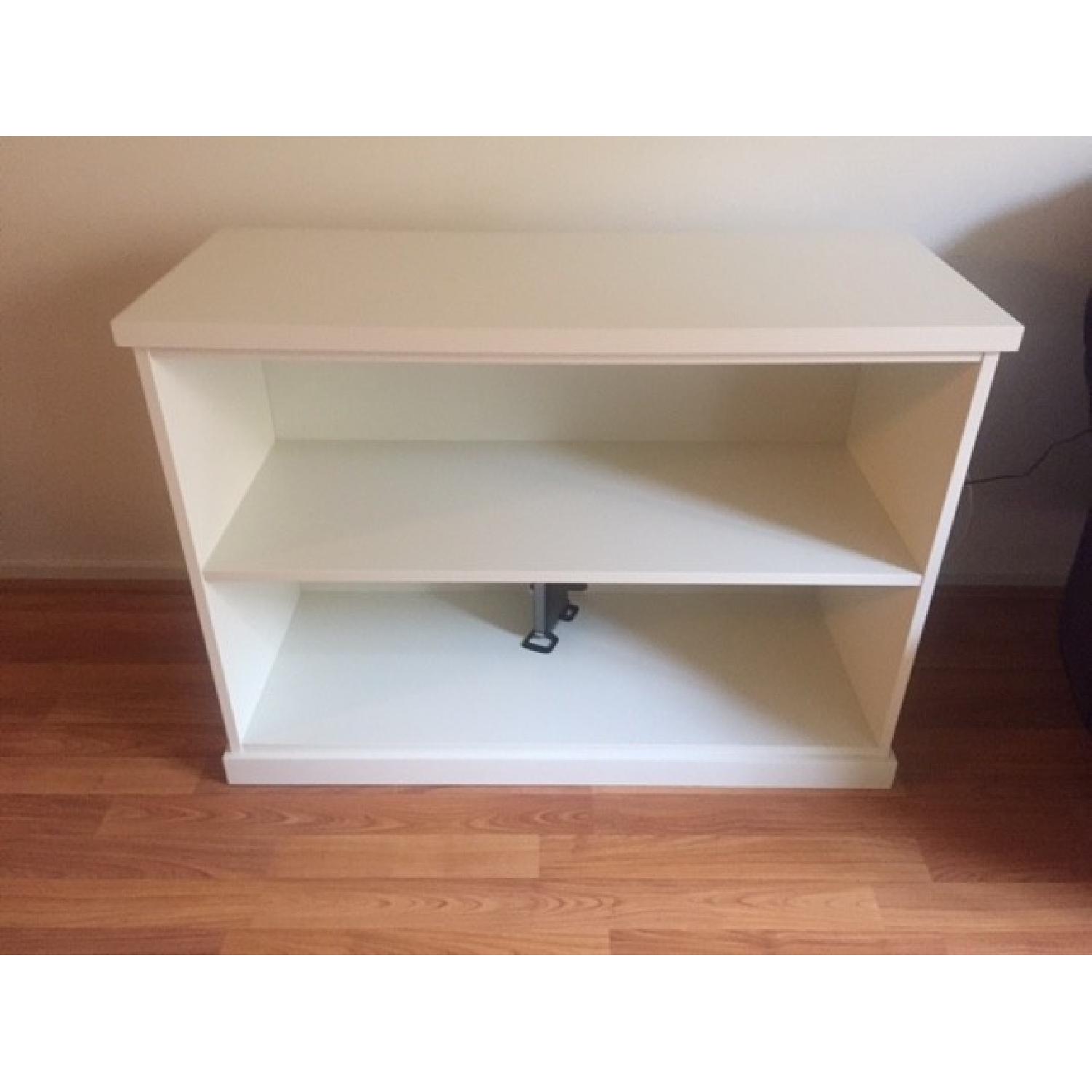 Pottery Barn Bedford 2-Shelf Bookcase IN Antique White - image-4