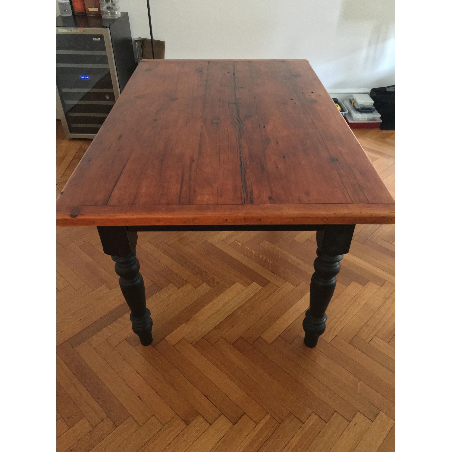 Amish Two-Tone Reclaimed Wood Dining Table w/ 6 Chairs - image-9