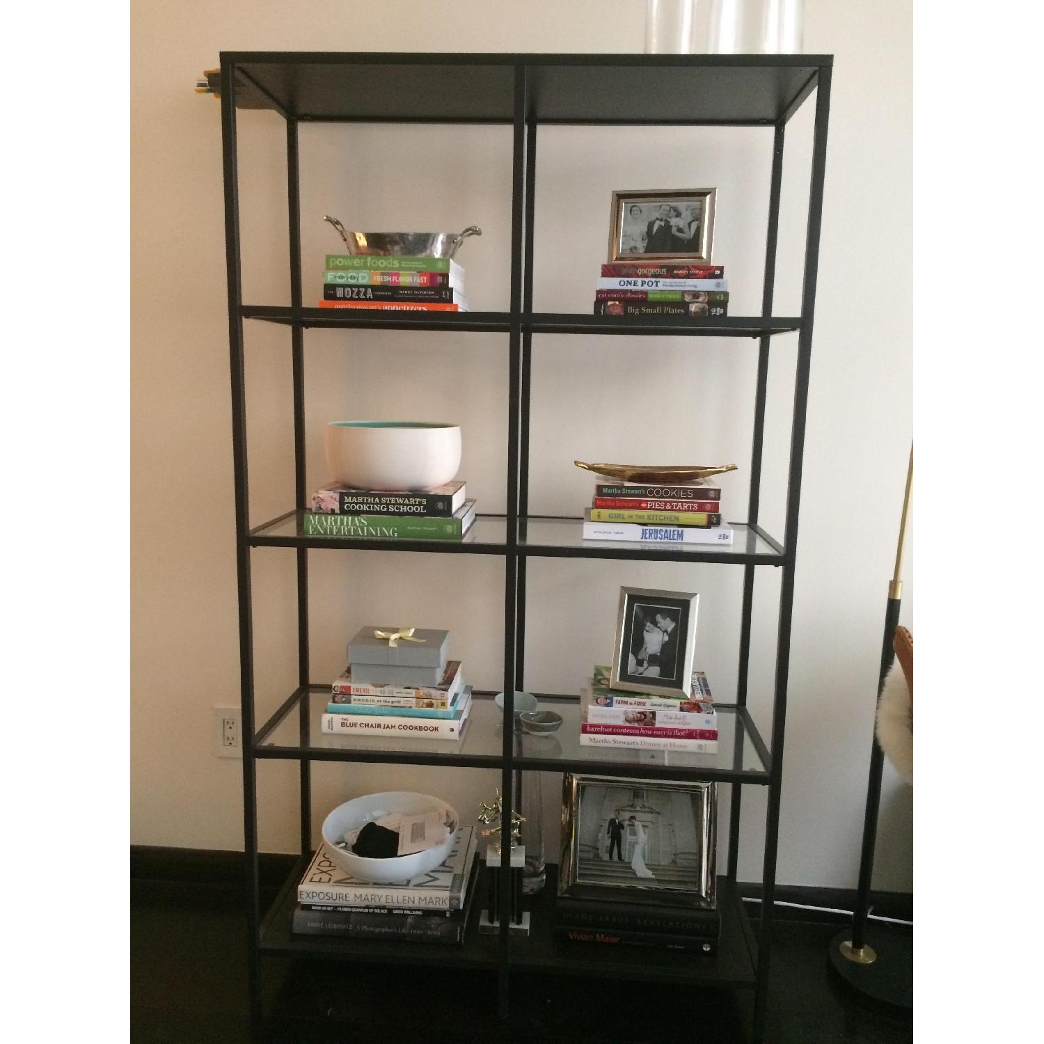 Ikea Vittsjo Glass & Metal Shelf Unit - image-1
