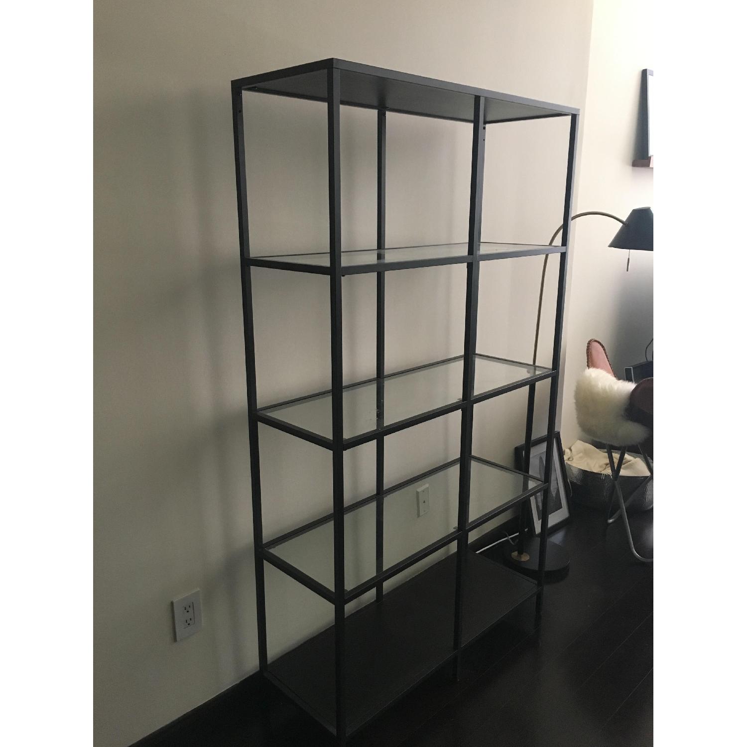 Ikea Vittsjo Glass & Metal Shelf Unit - image-2