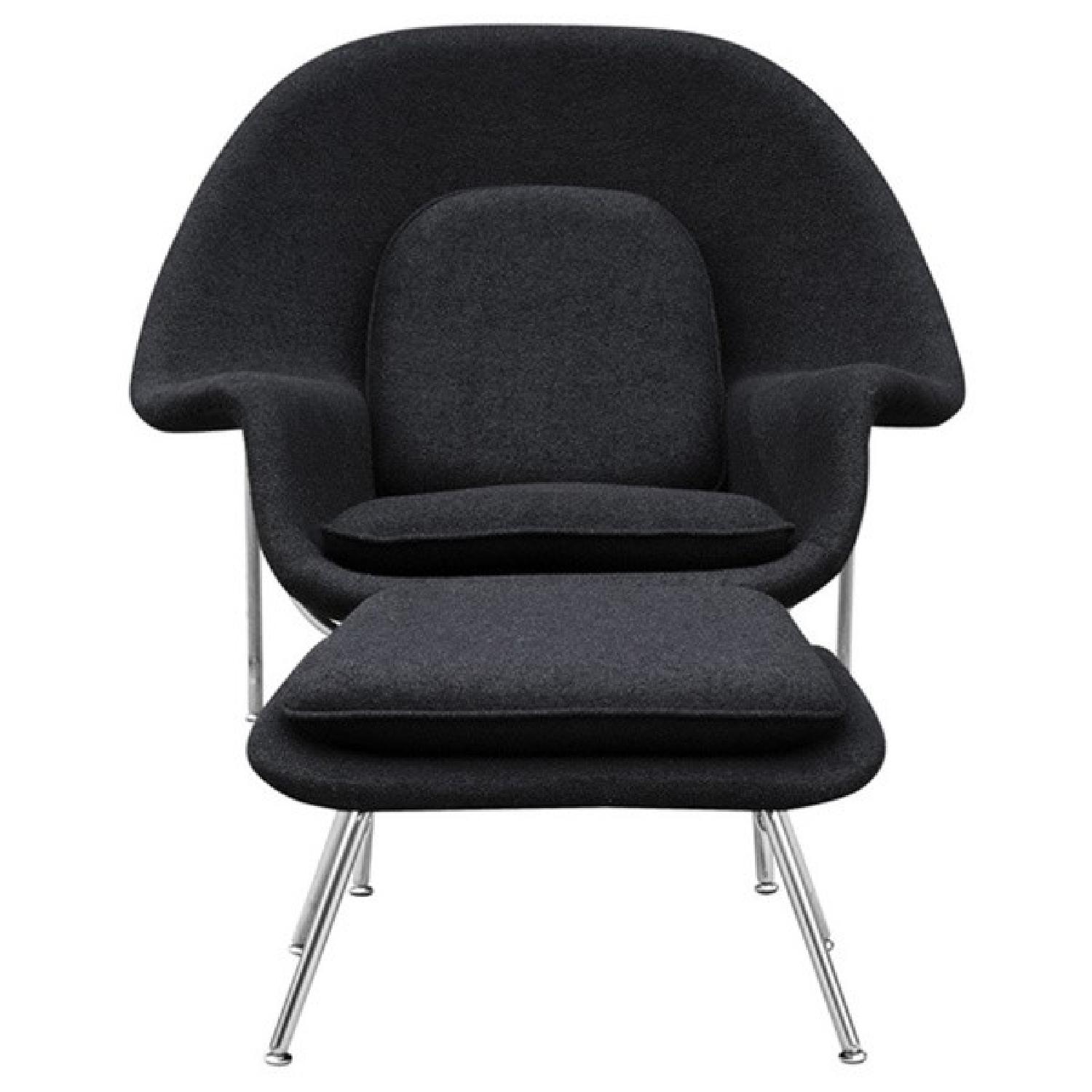 Womb Chair Replica in Dark Grey - image-3