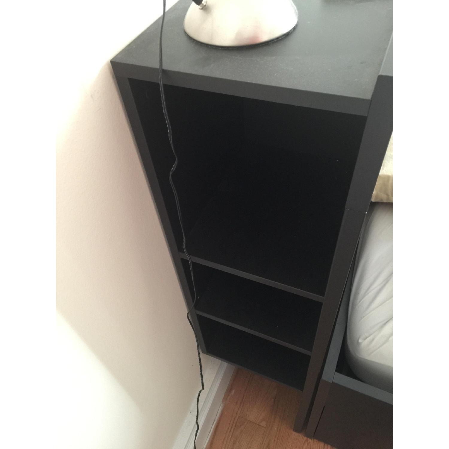 Ikea Queen Bed Frame w/ Drawers & Storage Headboard - image-3