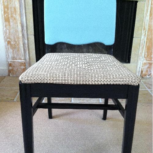 Used Vintage Black & Blue Accent Chair for sale on AptDeco