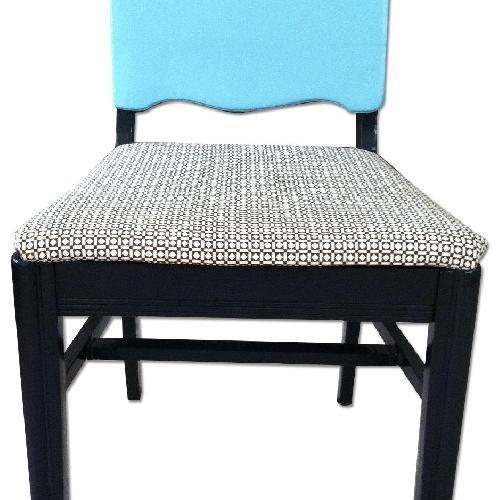 Used Vintage Black & Blue Accent Chair for sale on AptDeco