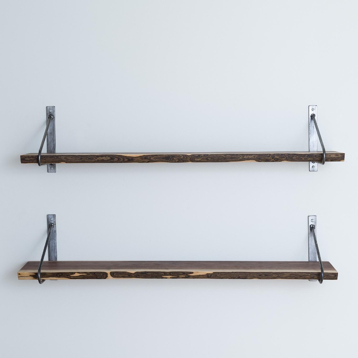 Hugo & Hoby New Haven Handmade Live Edge Walnut Shelves - image-3
