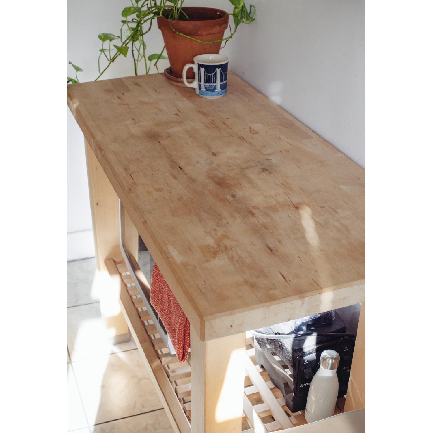 Ikea Groland Birch Kitchen Island - image-2
