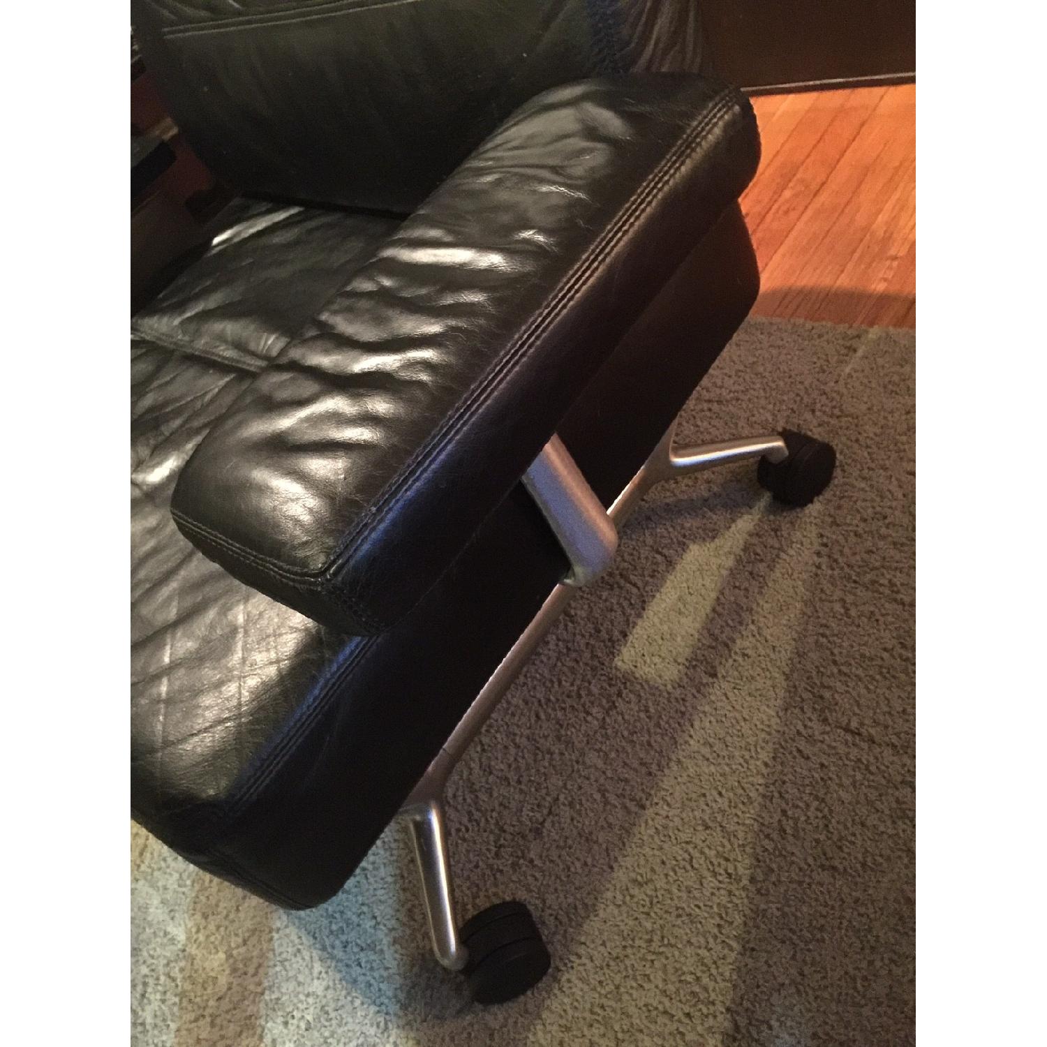 Keilhauer Black Leather Jet Lounge Armchair - image-2