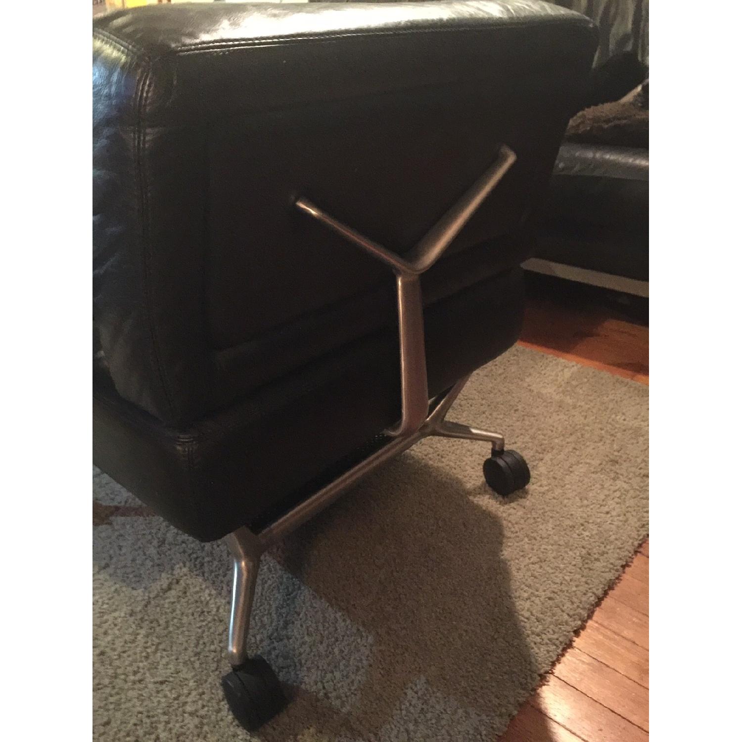 Keilhauer Black Leather Jet Lounge Armchair - image-3