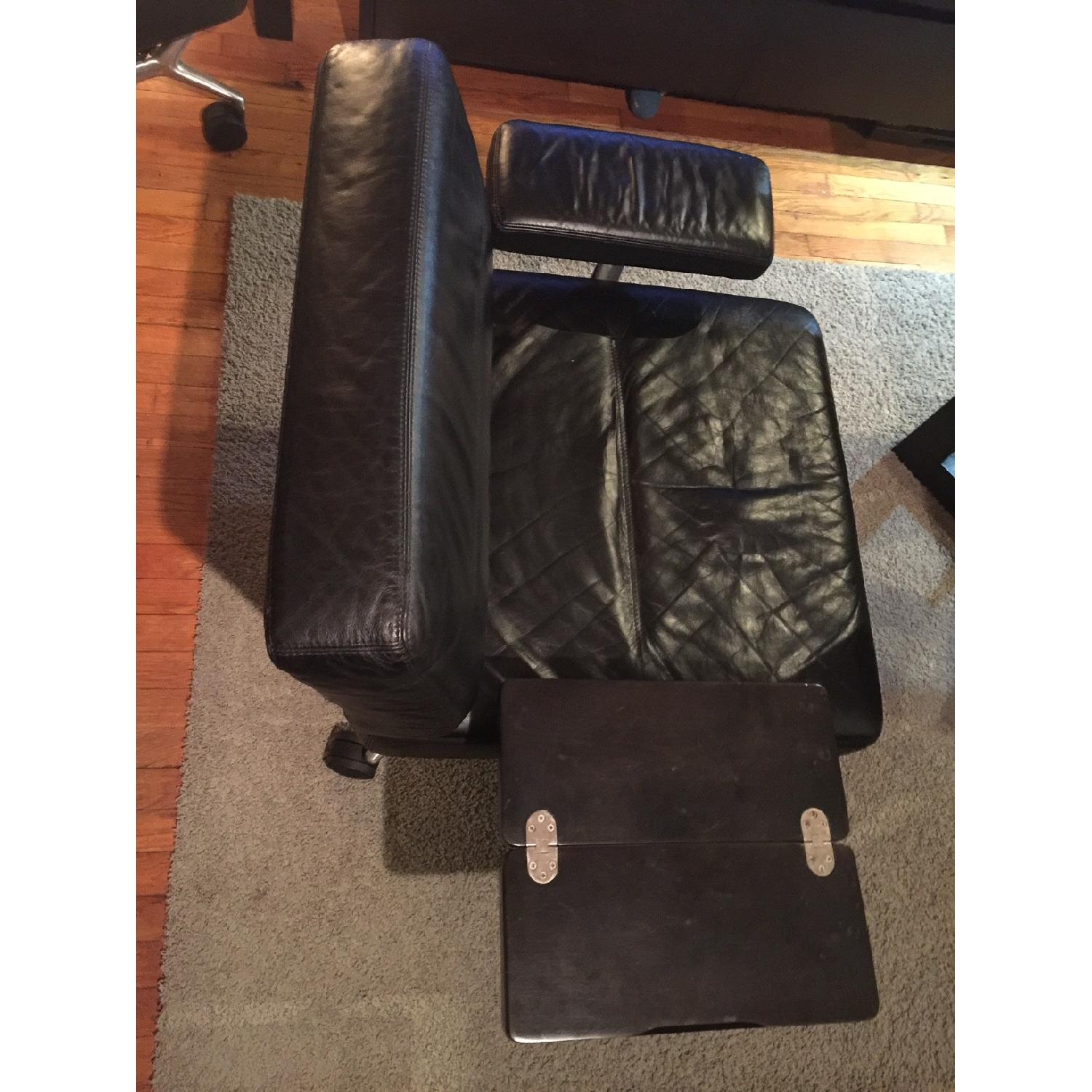 Keilhauer Black Leather Jet Lounge Armchair - image-4