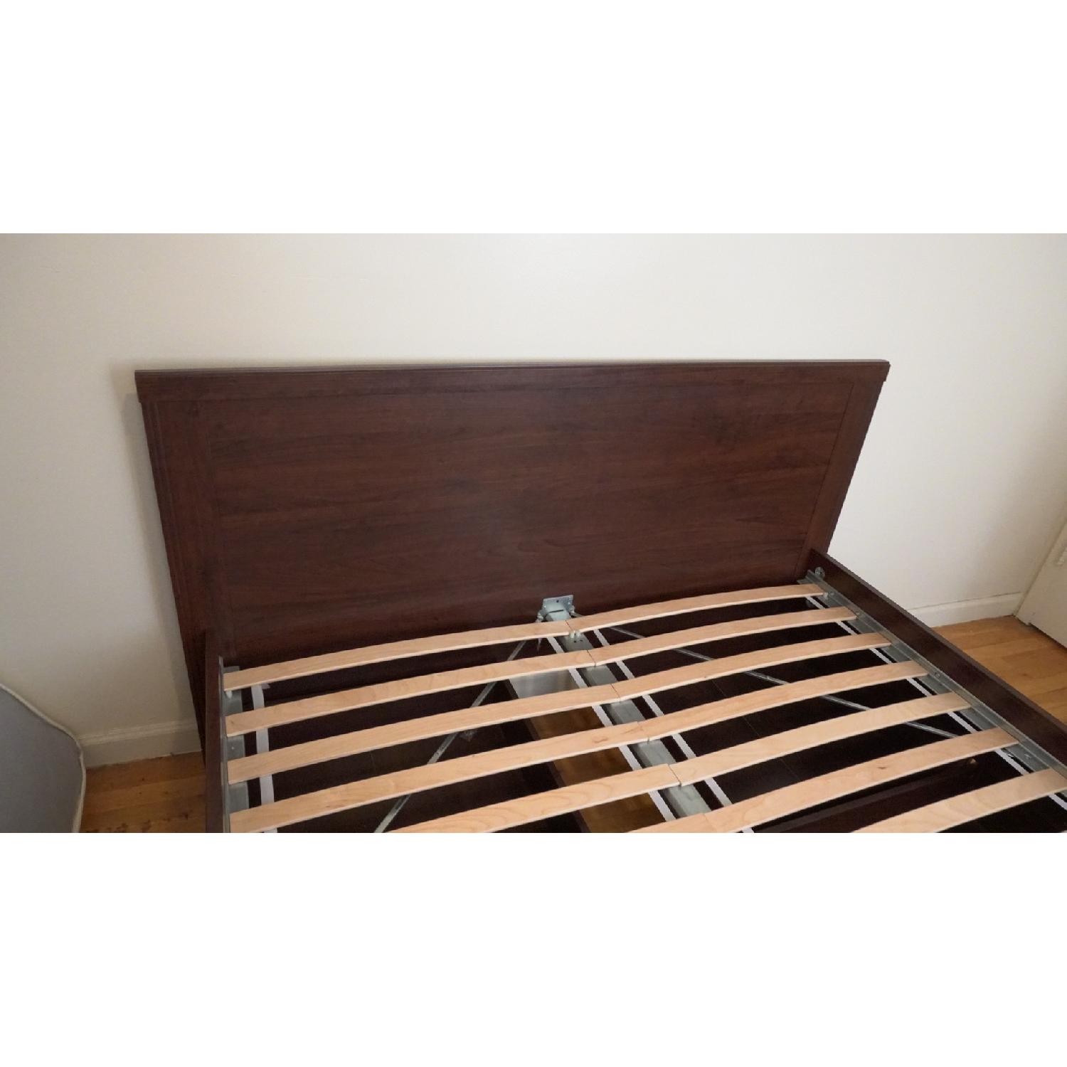 Ikea Brusali Queen Bed Frame w/ 4 Storage Boxes & Luroy Slats AptDeco