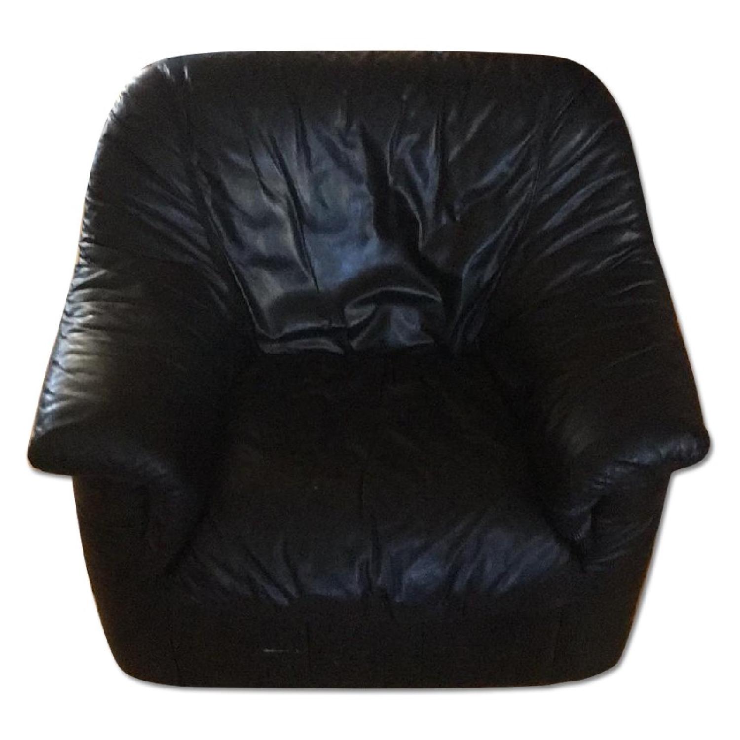 Leather Loveseat + Matching Chair AptDeco