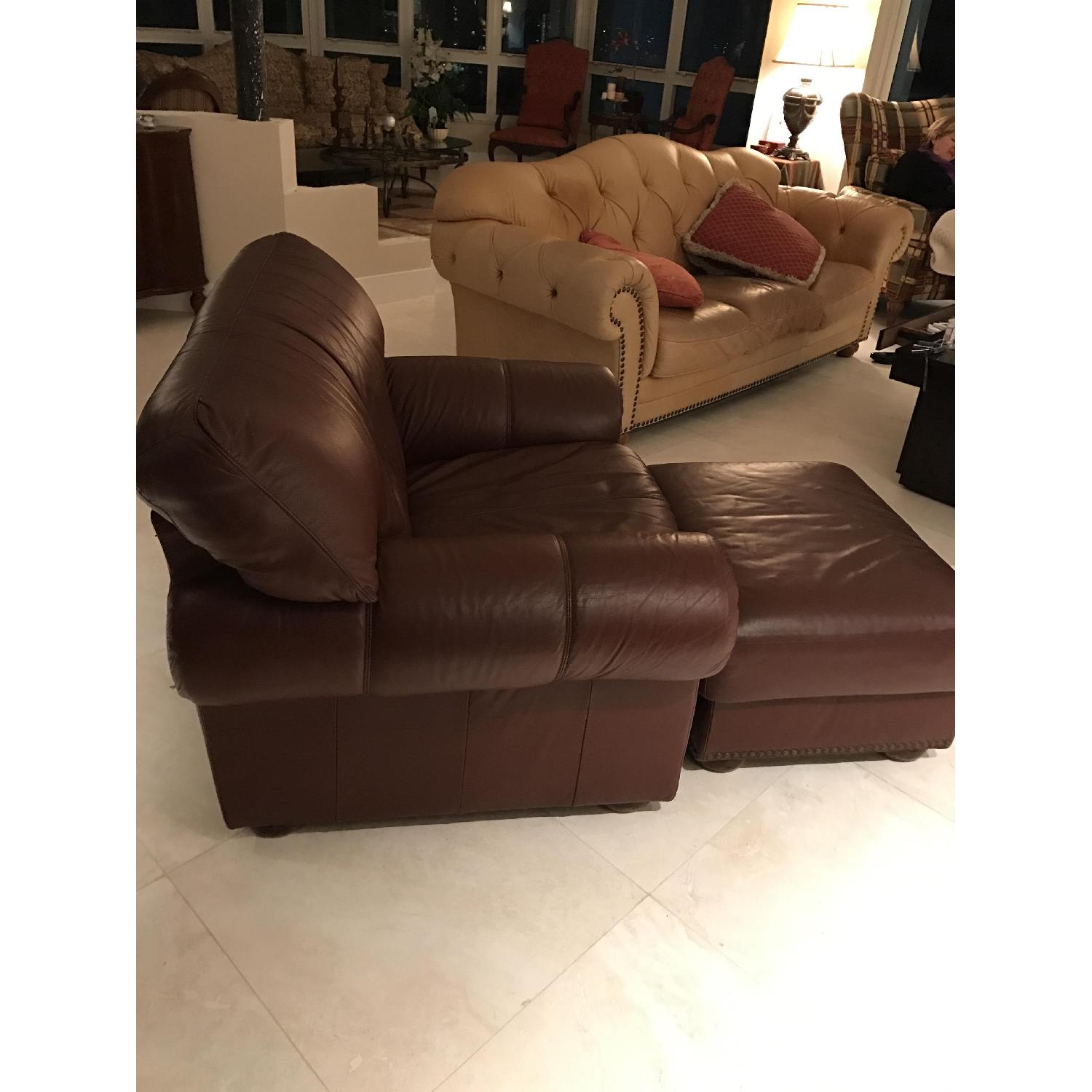 The Bombay Company Club Arm Chair & Ottoman - image-2