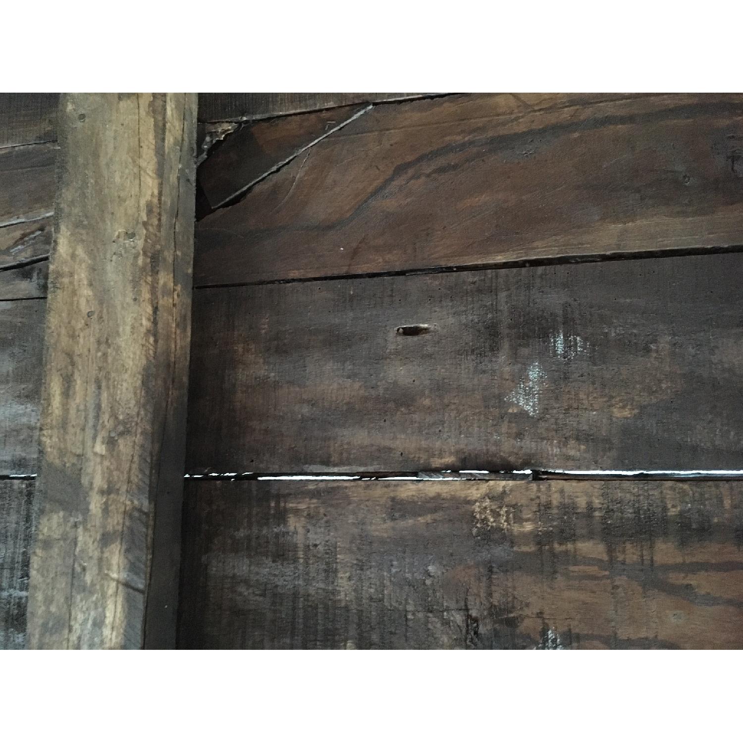 Tribal Carved Wood Glass Top Dining Table - image-8