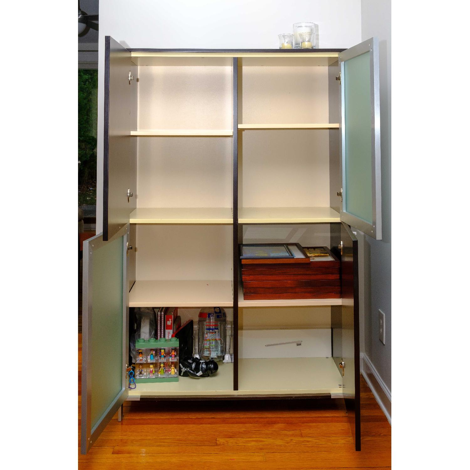 Della Robbia Side Cabinet in Wenge w/ Frosted Doors - image-4