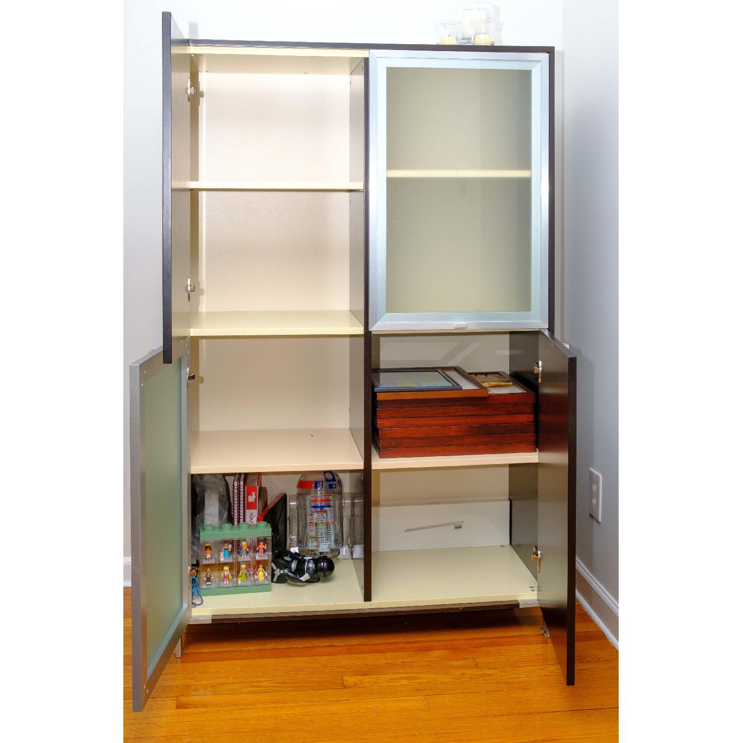 Della Robbia Side Cabinet in Wenge w/ Frosted Doors - image-5