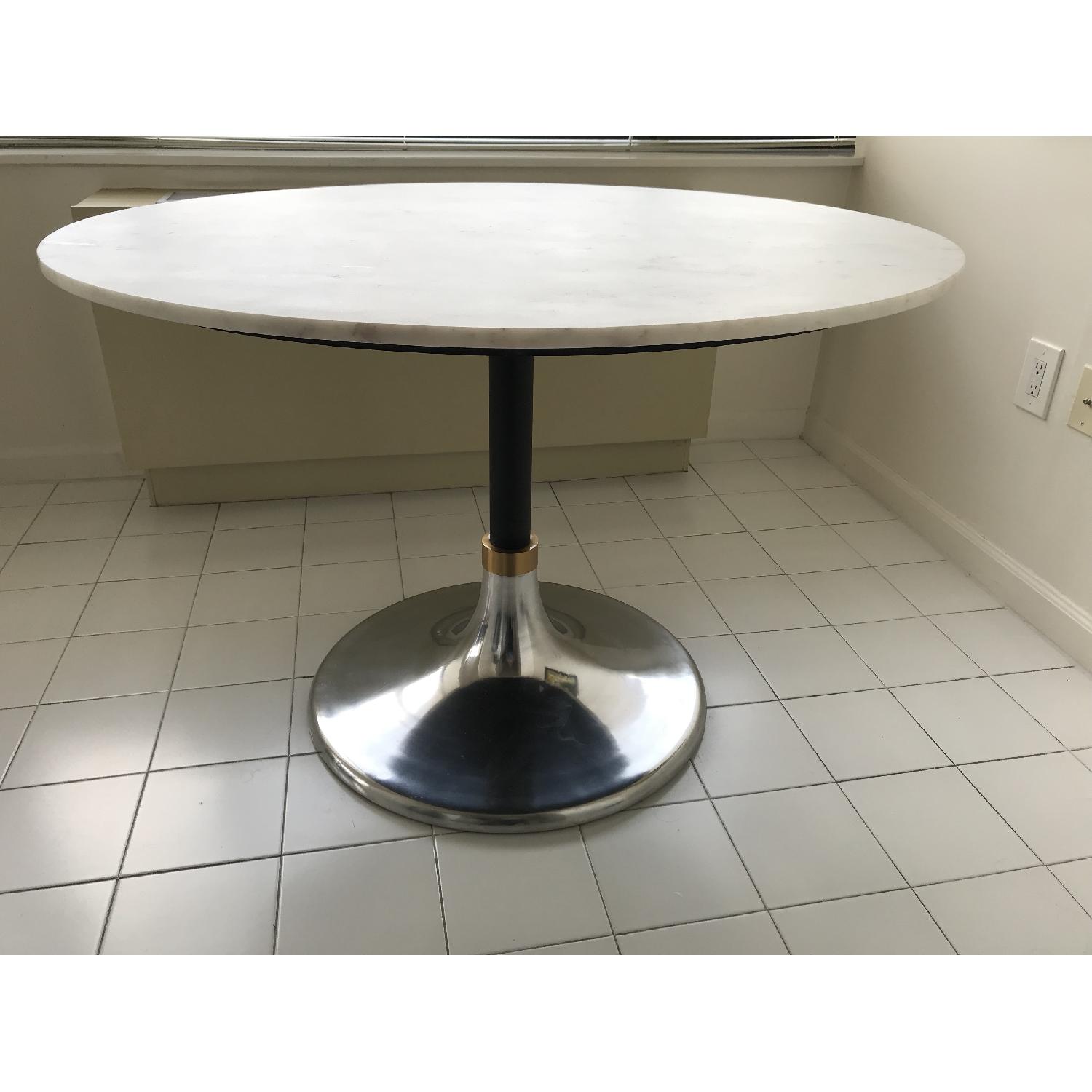 CB2 Hackney Marble Top Dining Table AptDeco