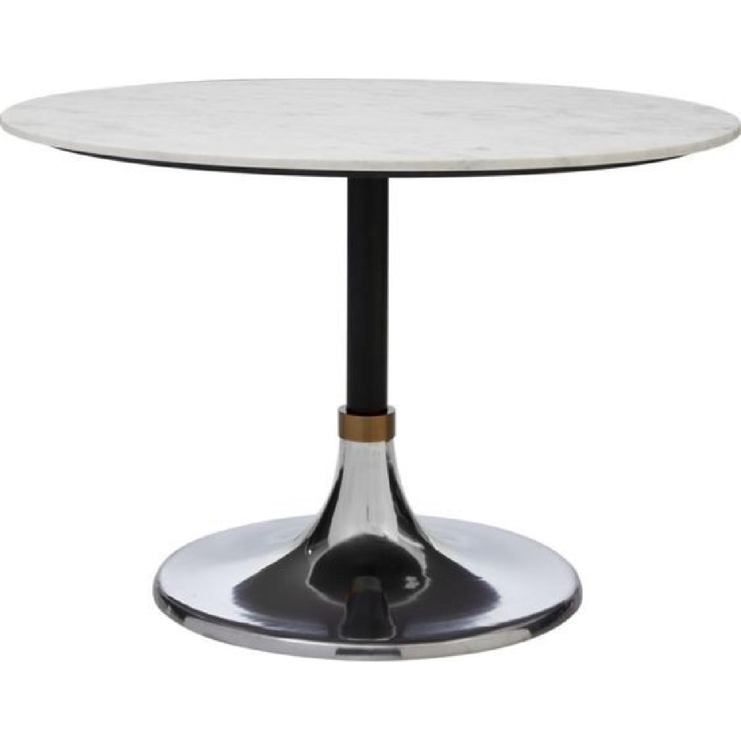 CB2 Hackney Marble Top Dining Table AptDeco