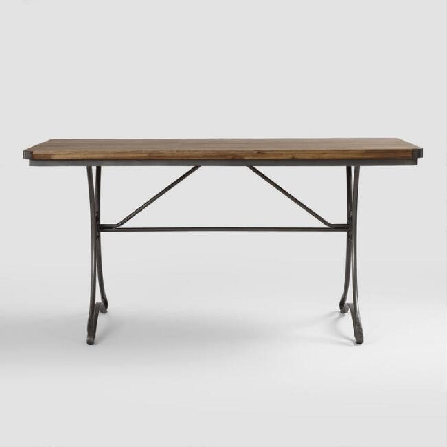 Jackson Wood Table w/ Modern Metal Base - image-2
