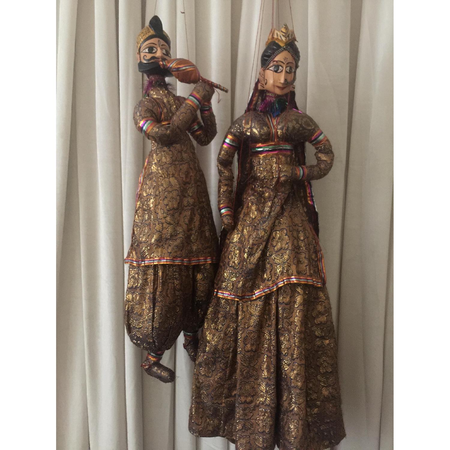 Vintage Rajasthani Puppet Couple - image-1