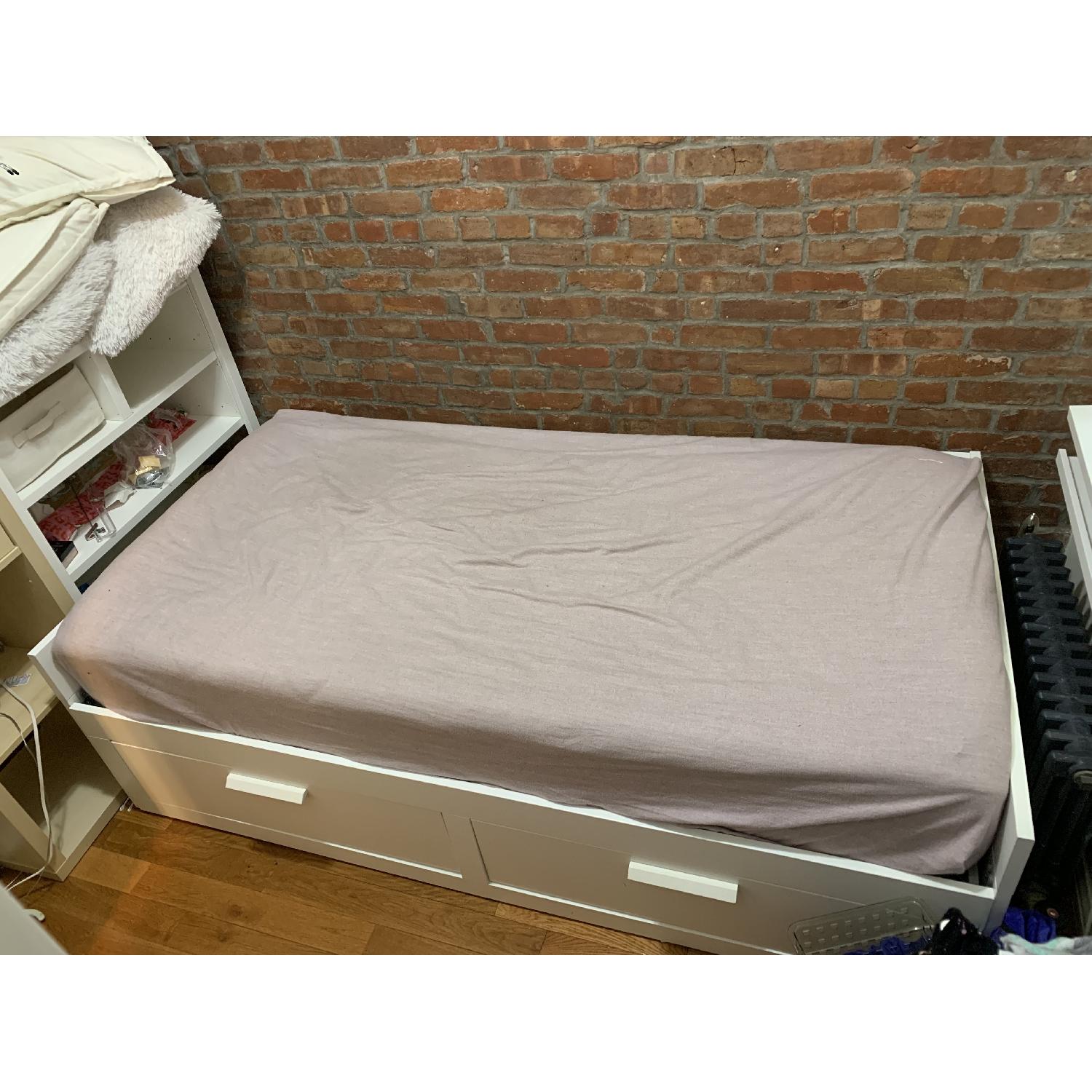 Ikea Twin Bed Frame w/ 2 Drawer - image-2