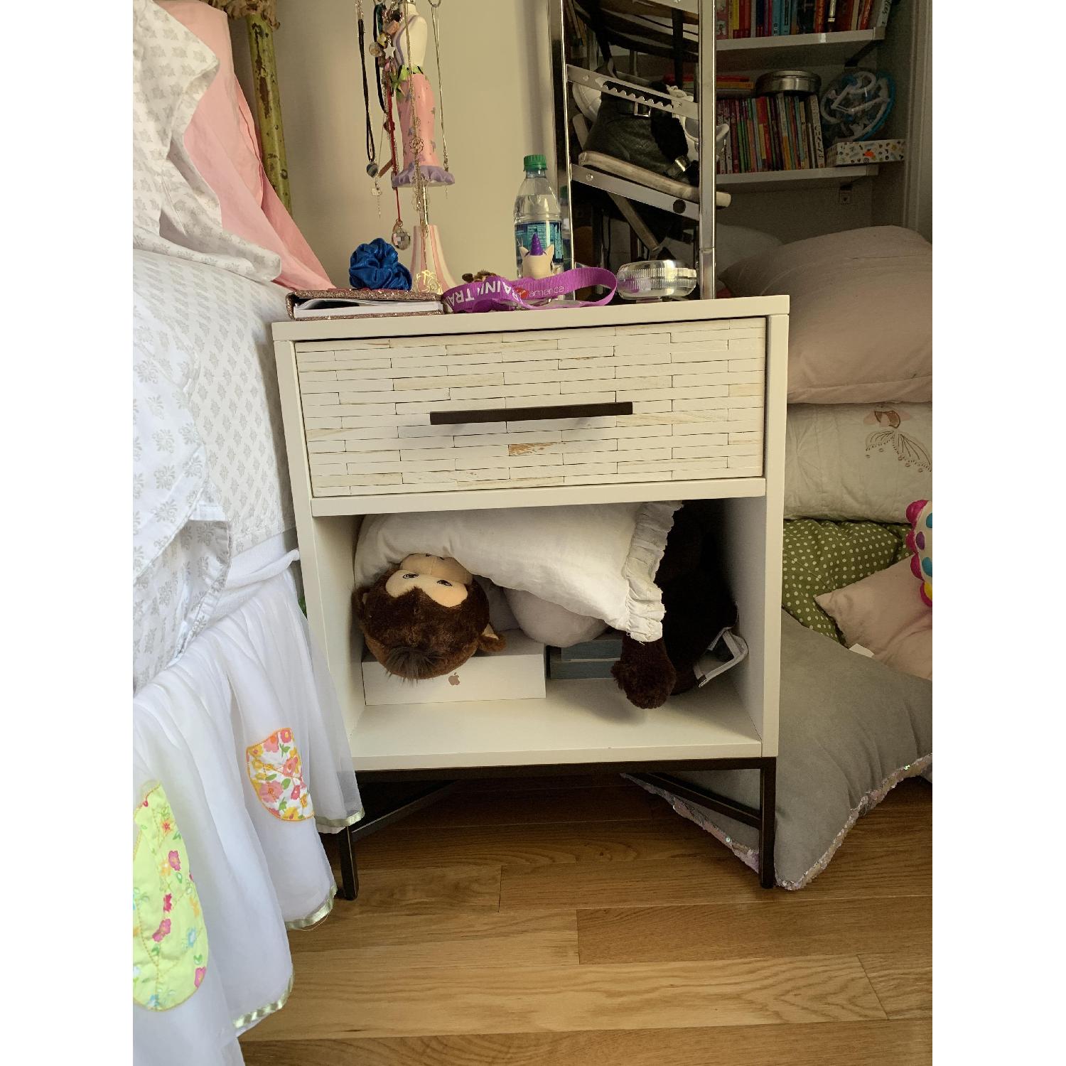 West Elm Wood Tiled Nightstand - image-1