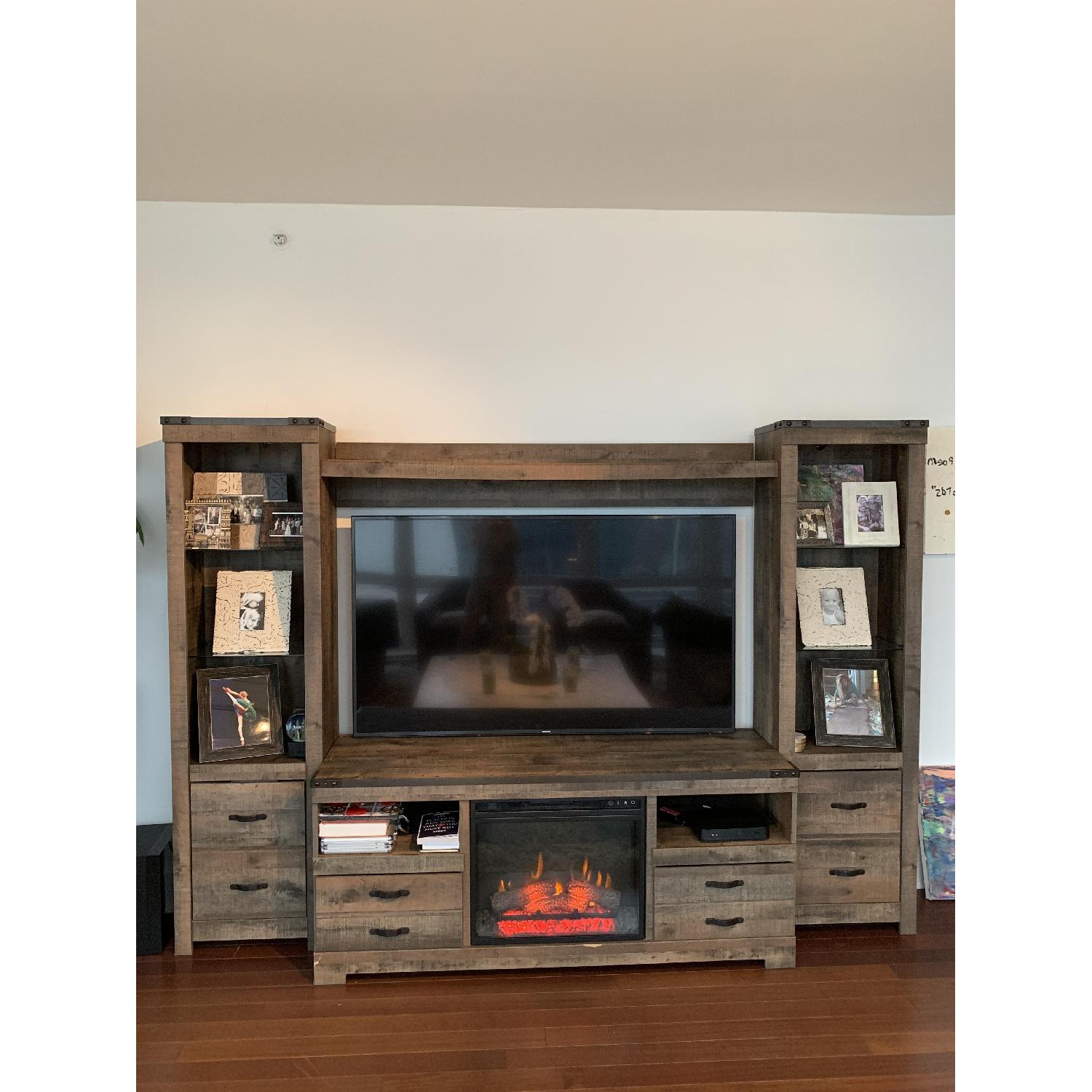 Ashley Trinell Entertainment Unit w/ Fireplace - image-1