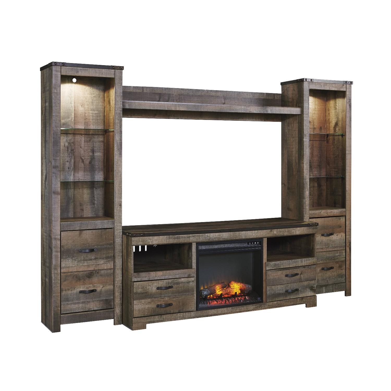 Ashley Trinell Entertainment Unit w/ Fireplace - image-0