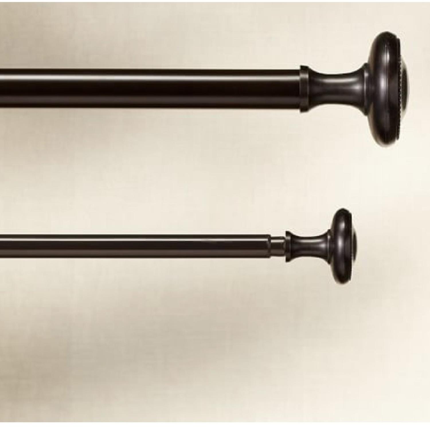 Pottery Barn Vintage Oil Rubbed Bronze Curtain Rod & Finial - image-2