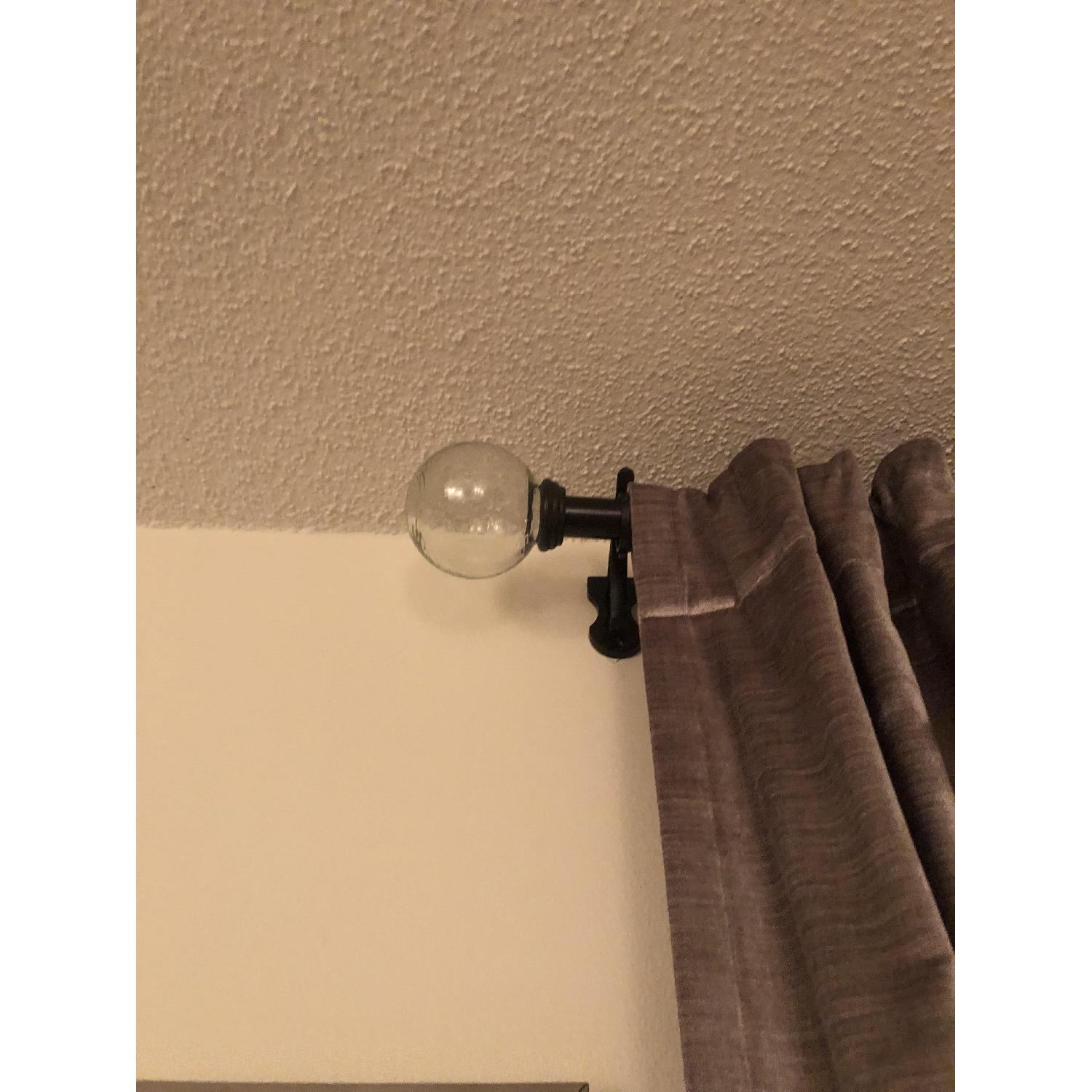 Pottery Barn Vintage Oil Rubbed Bronze Curtain Rod & Finial - image-3