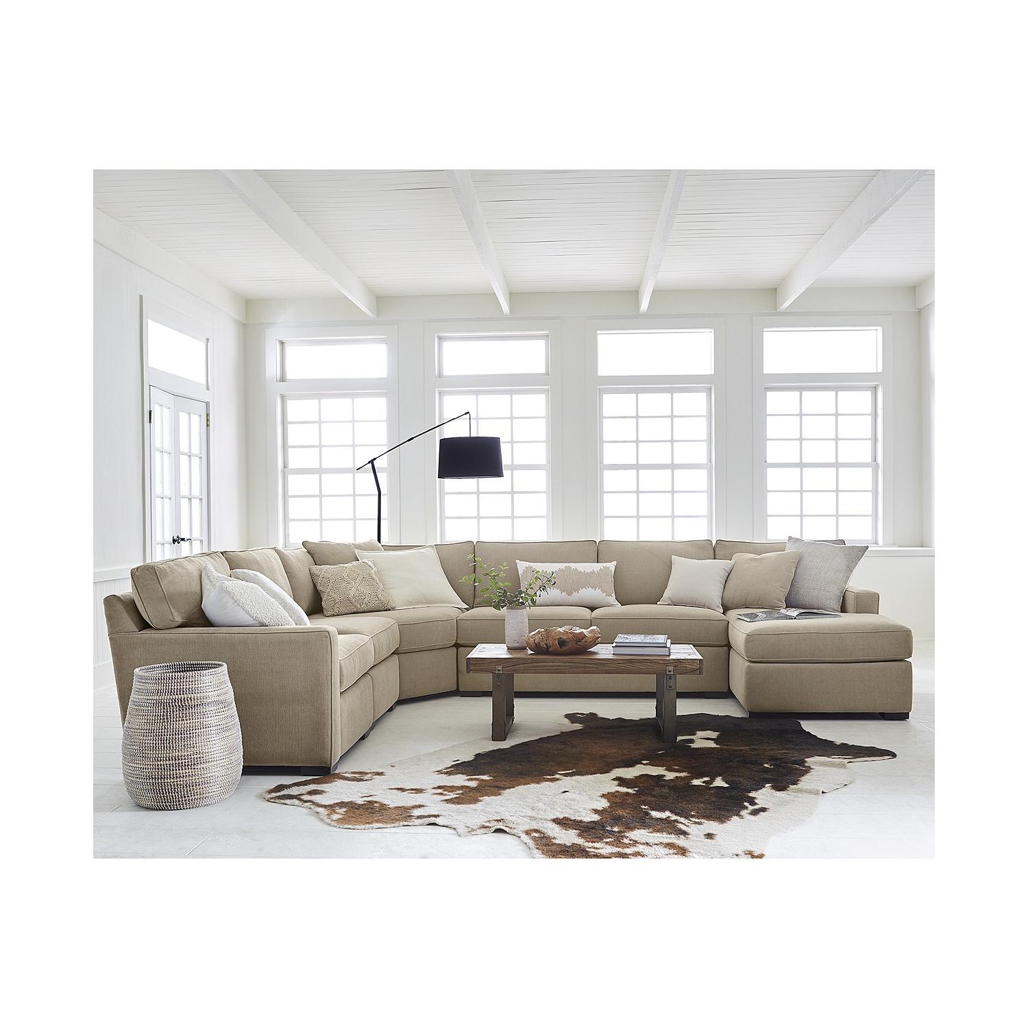 Macy's Radley Fabric Chaise Sectional Sofa - image-1