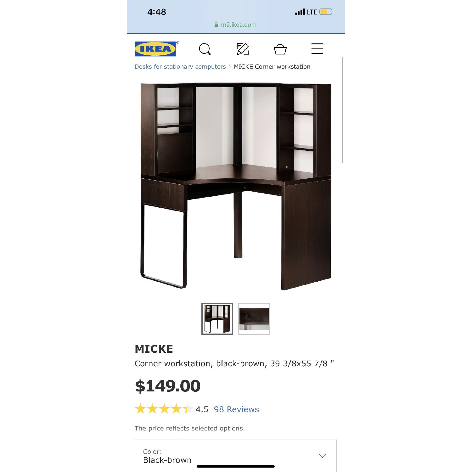 Ikea Micke Corner Workstation - image-1