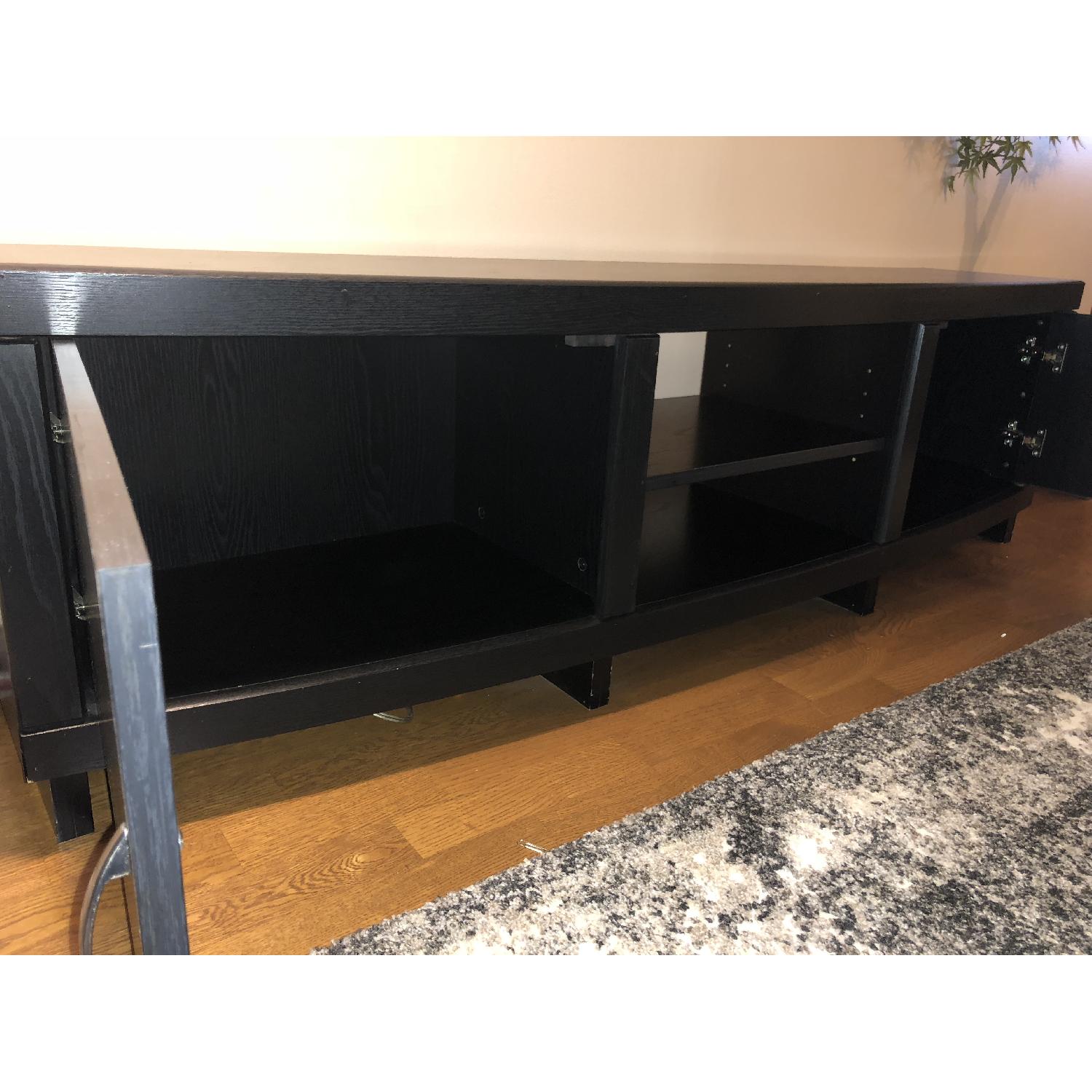Rooms To Go Black Solid Wood TV Console - image-6