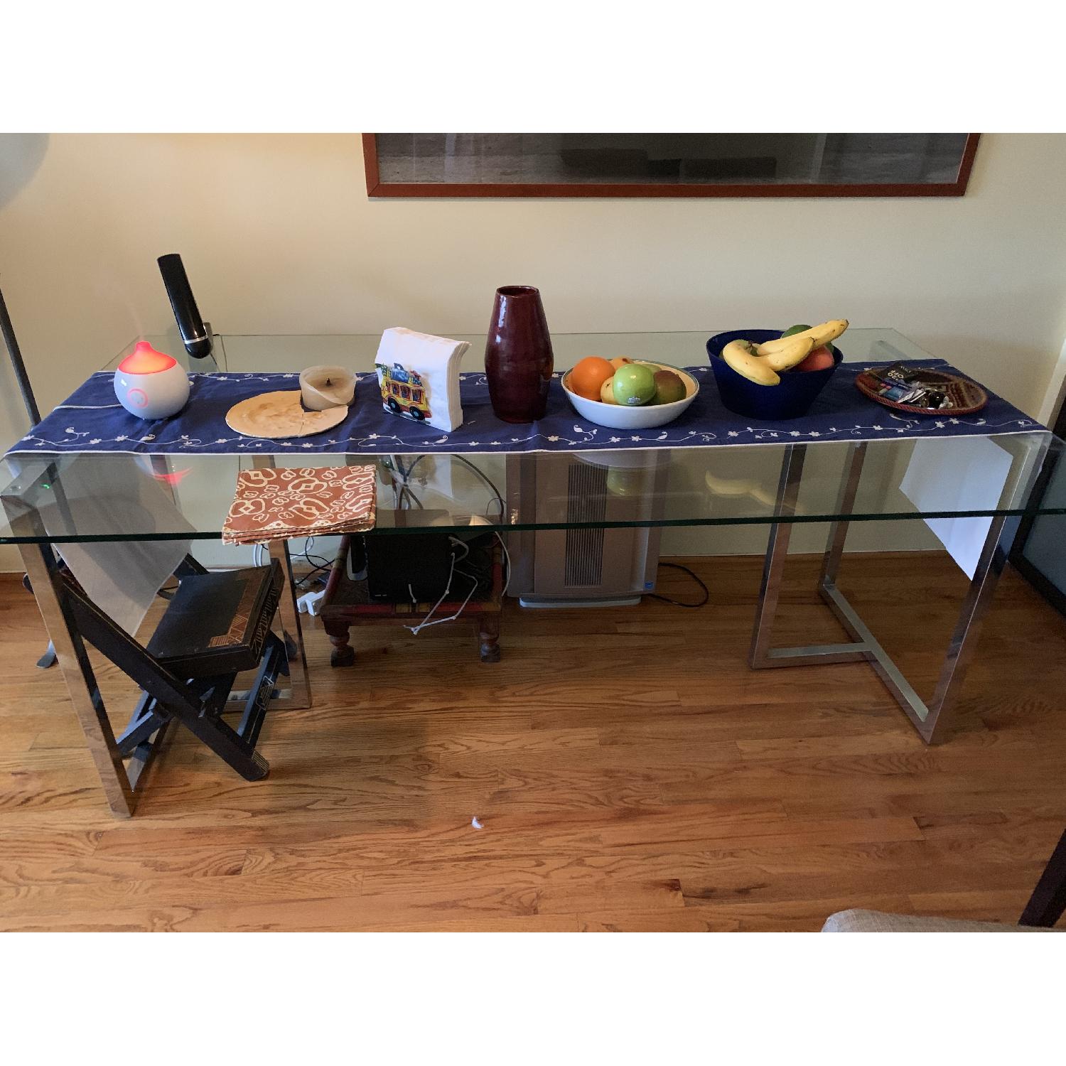 CB2 Rectangle Glass Dining Table - image-1