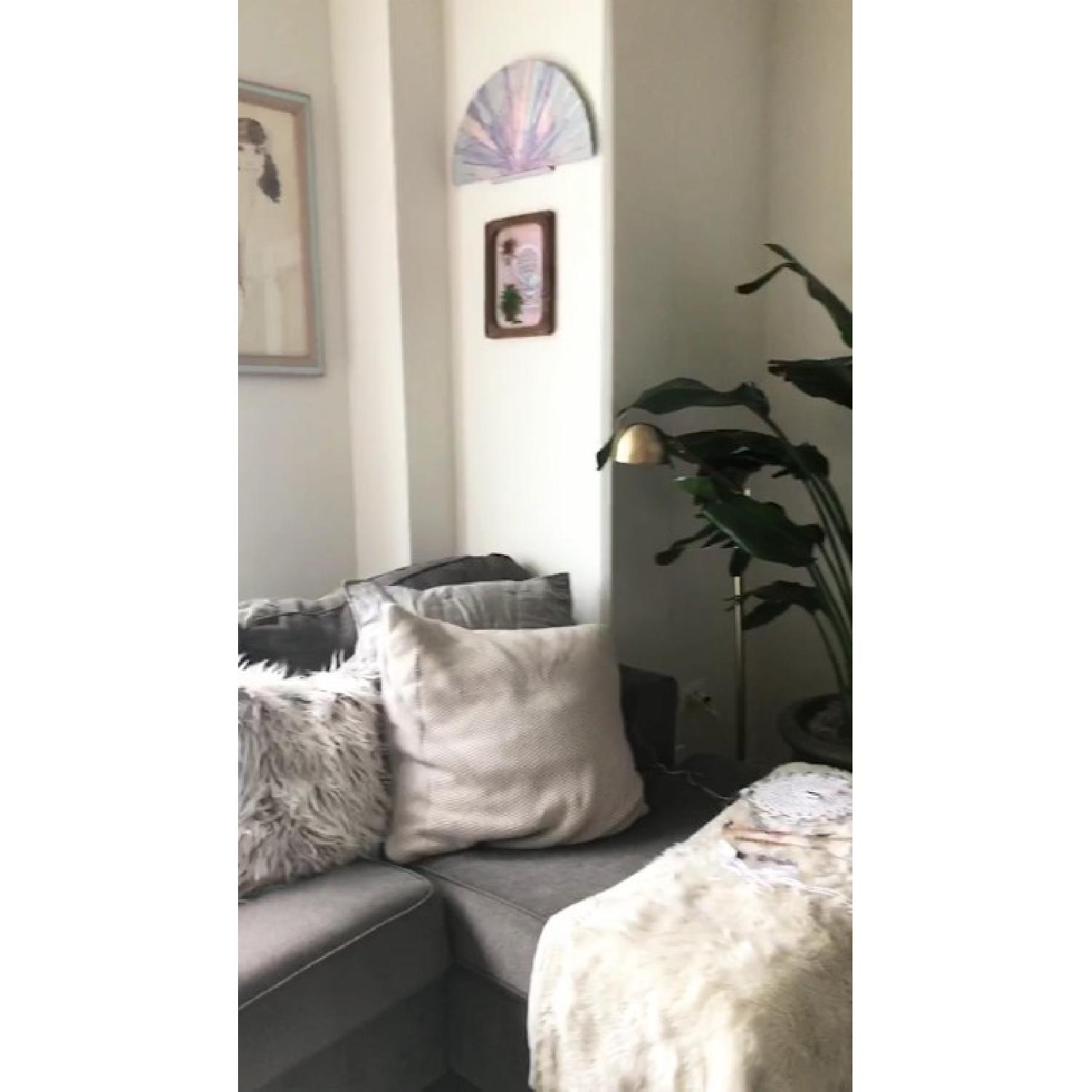 Ashley Grey Chenille 3 Piece Sectional Sofa - image-2