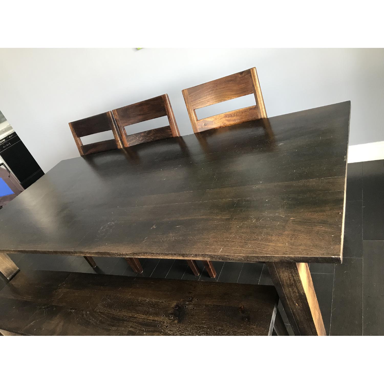 Crate & Barrel Basque Honey Dining Table AptDeco