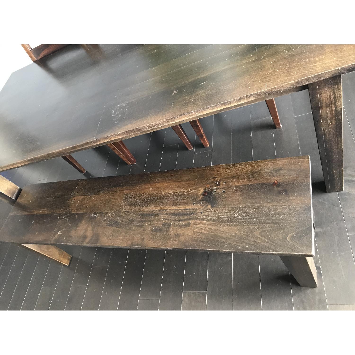 Crate & Barrel Basque Honey Wood Dining Chair - image-3