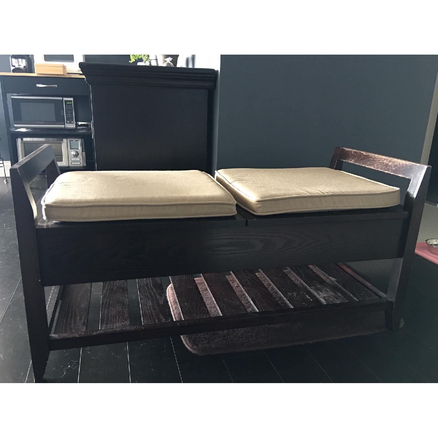 Crate & Barrel Entryway Bench w/ Storage AptDeco