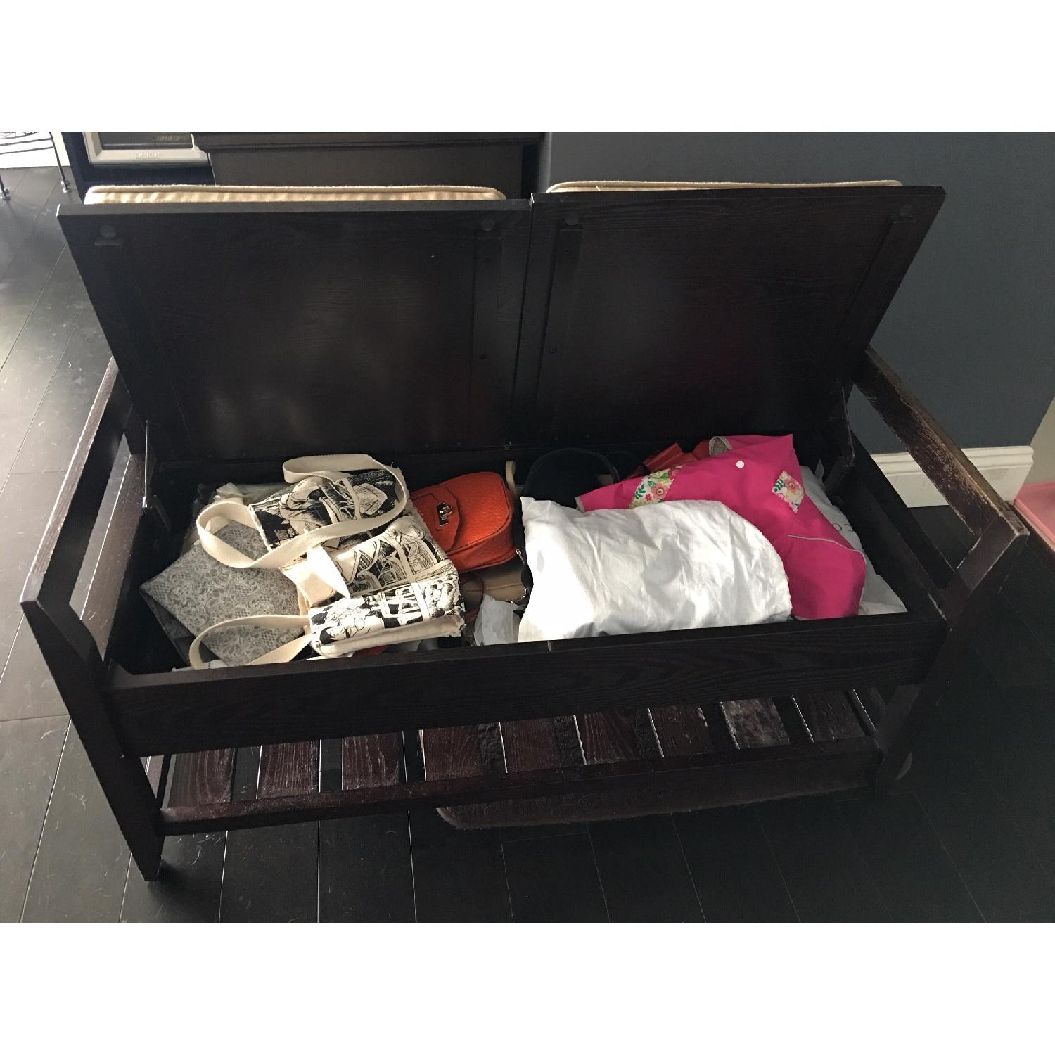 Crate & Barrel Entryway Bench w/ Storage AptDeco