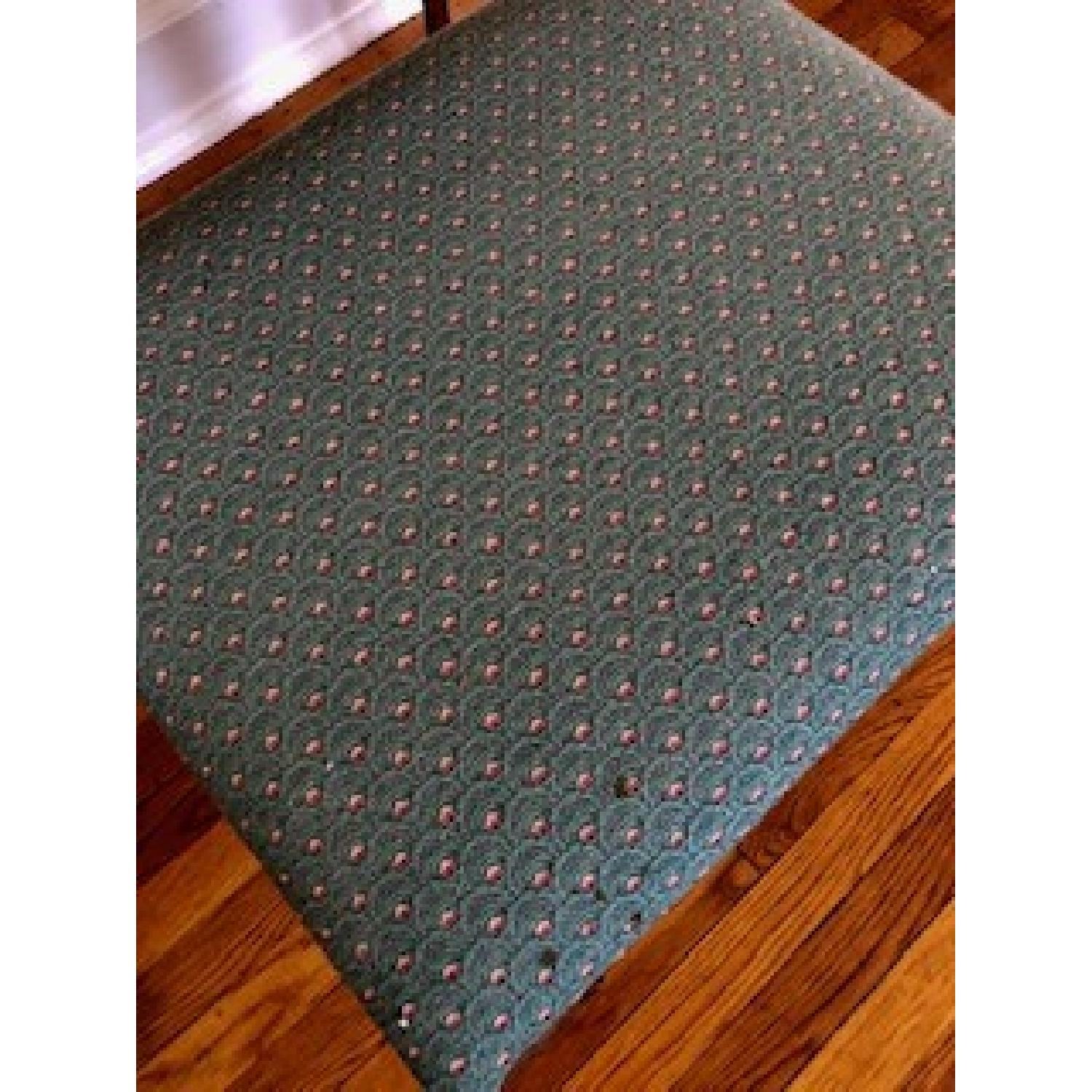 Ethan Allen Sofa/Console Table w/ 2 Upholstered Ottomans - image-3