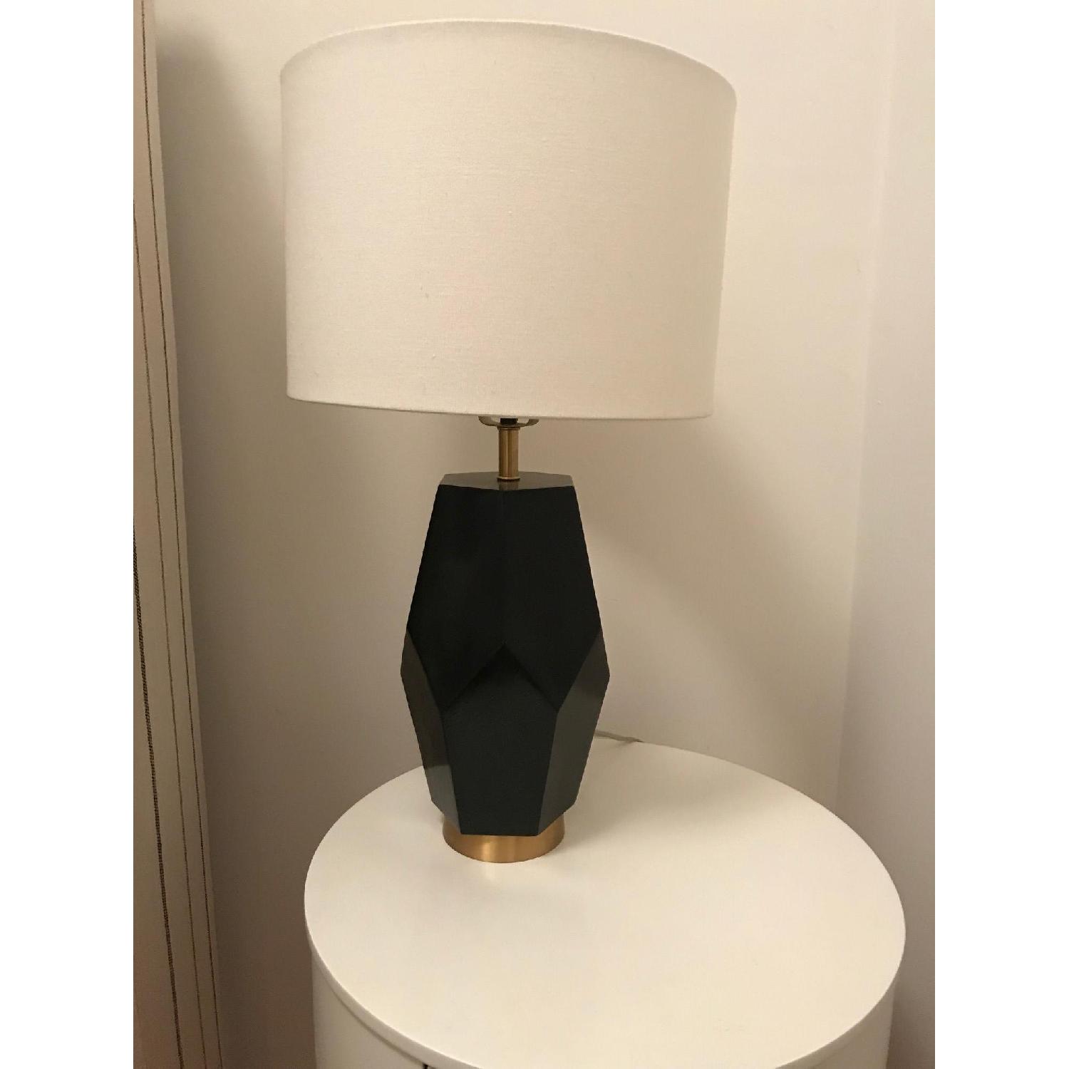 West Elm Black Marble Table Lamps - image-2