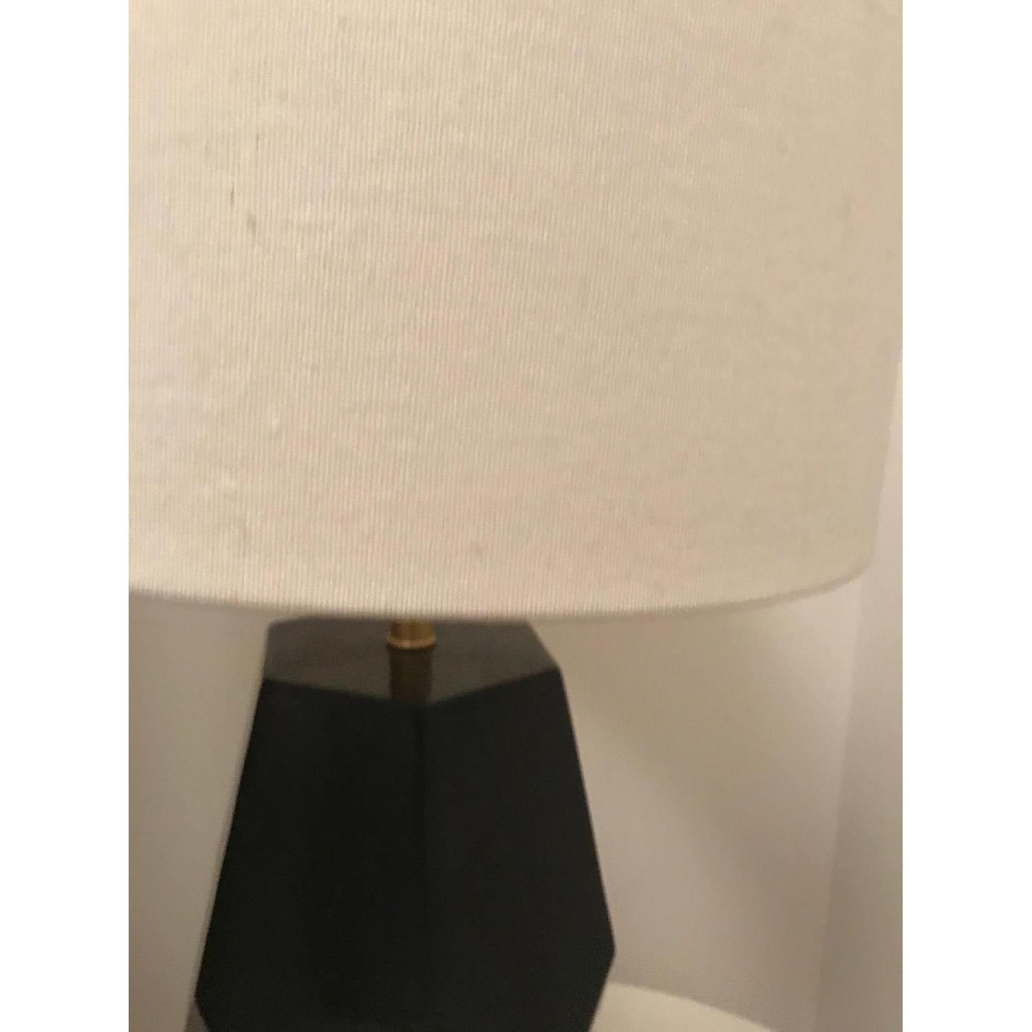 West Elm Black Marble Table Lamps - image-3