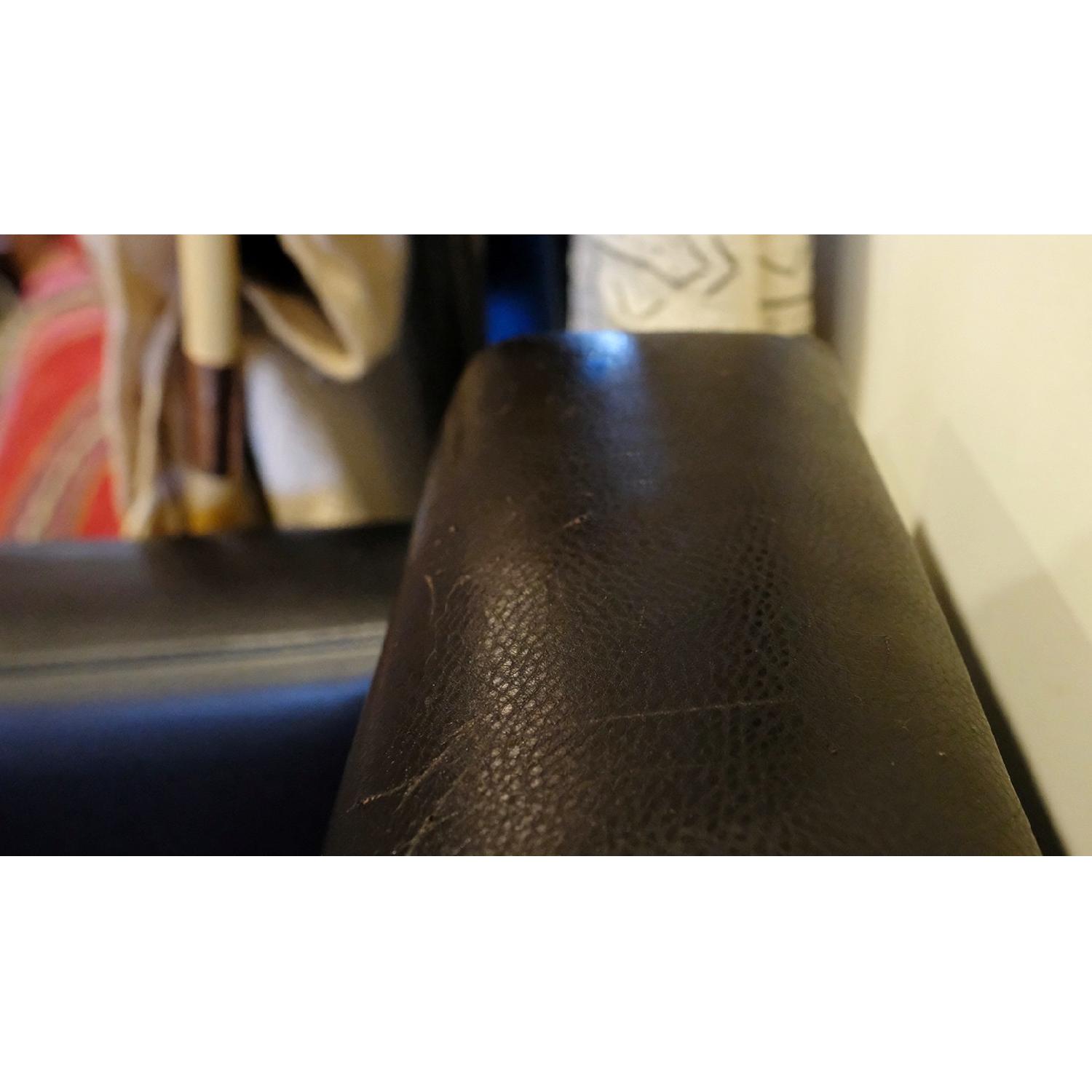 Room & Board Modern Black Down Leather Sofa - image-5