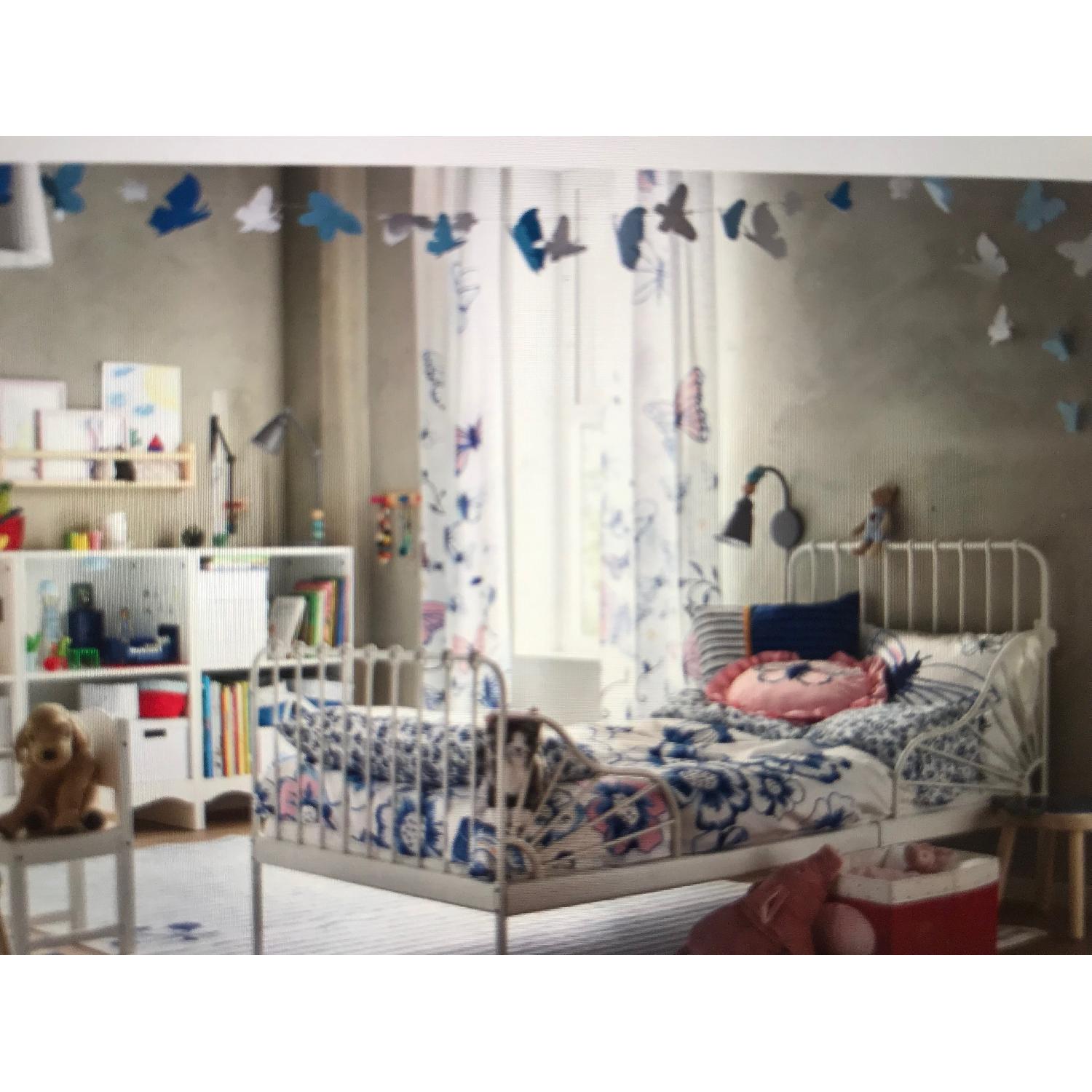 Ikea Minnen White Expandable Bed w/ Slatted Bed Base - image-2